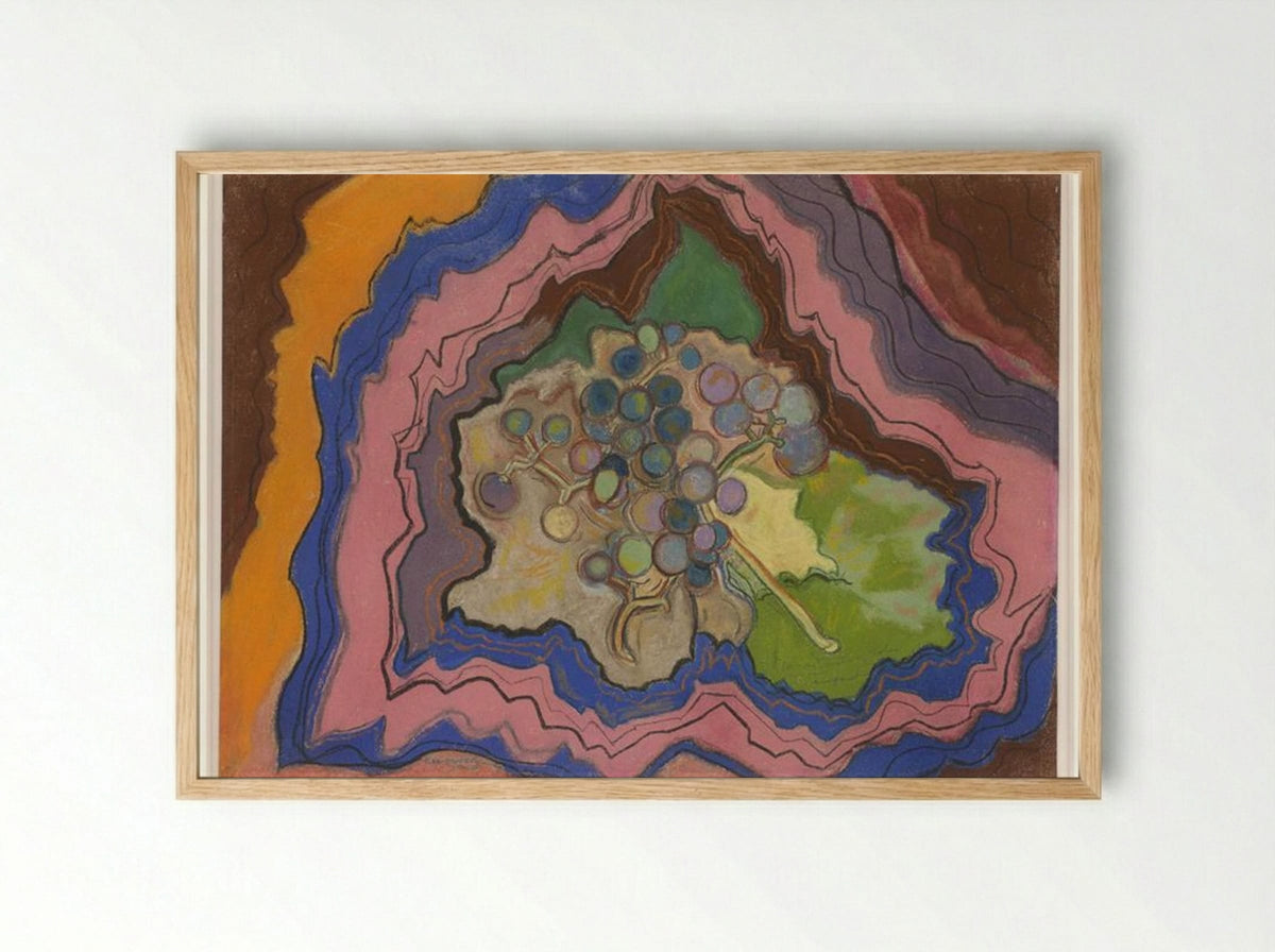 Untitled (Grapes, Pastel on Paper) - Beauford Delaney - Framed Print Wood