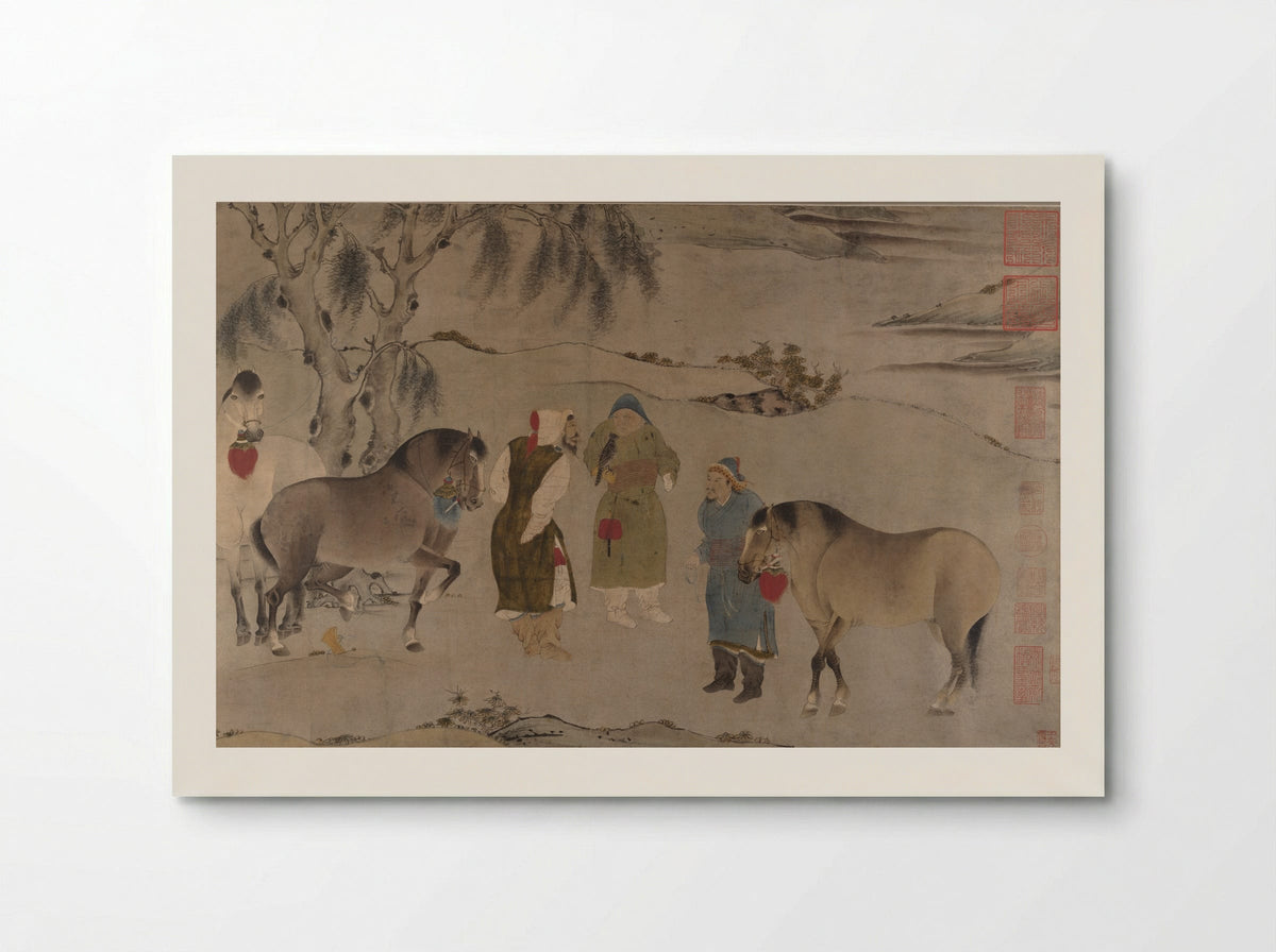 Untitled (Grooms and Horses) - Solis Prints - Poster