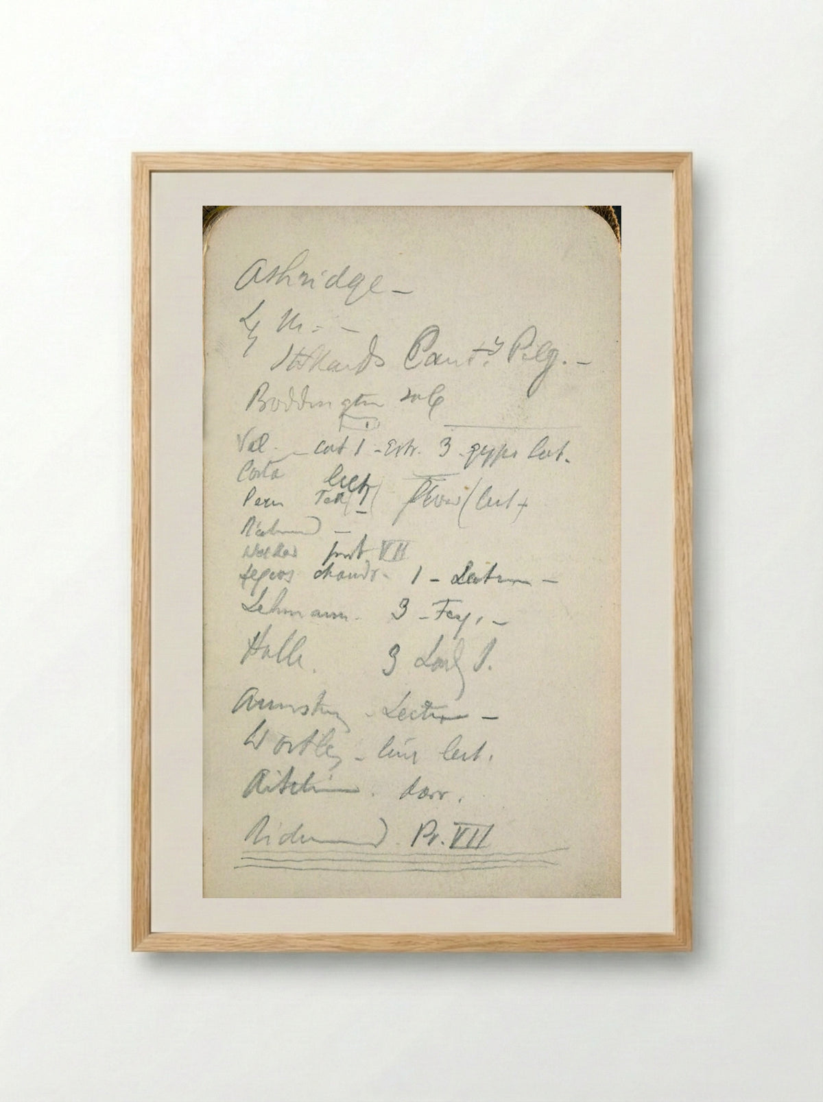 Untitled (Handwritten Inscription) - Frederic Leighton - Framed Print Wood