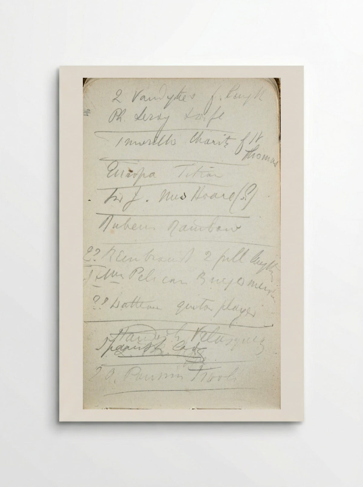 Untitled (Handwritten Inscription) - Frederic Leighton - Poster