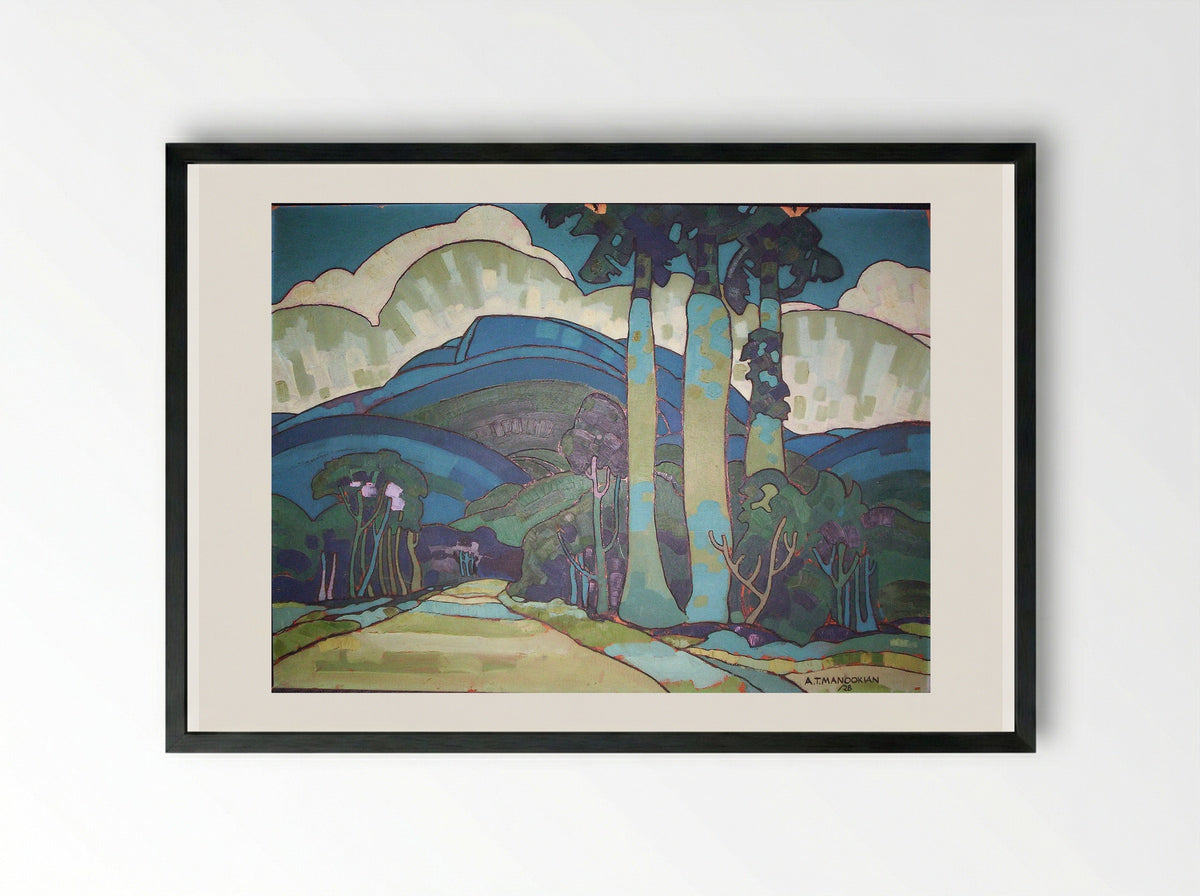 Untitled (Hawaiian Mountain Scene) - Arman Manookian - Framed Print Black