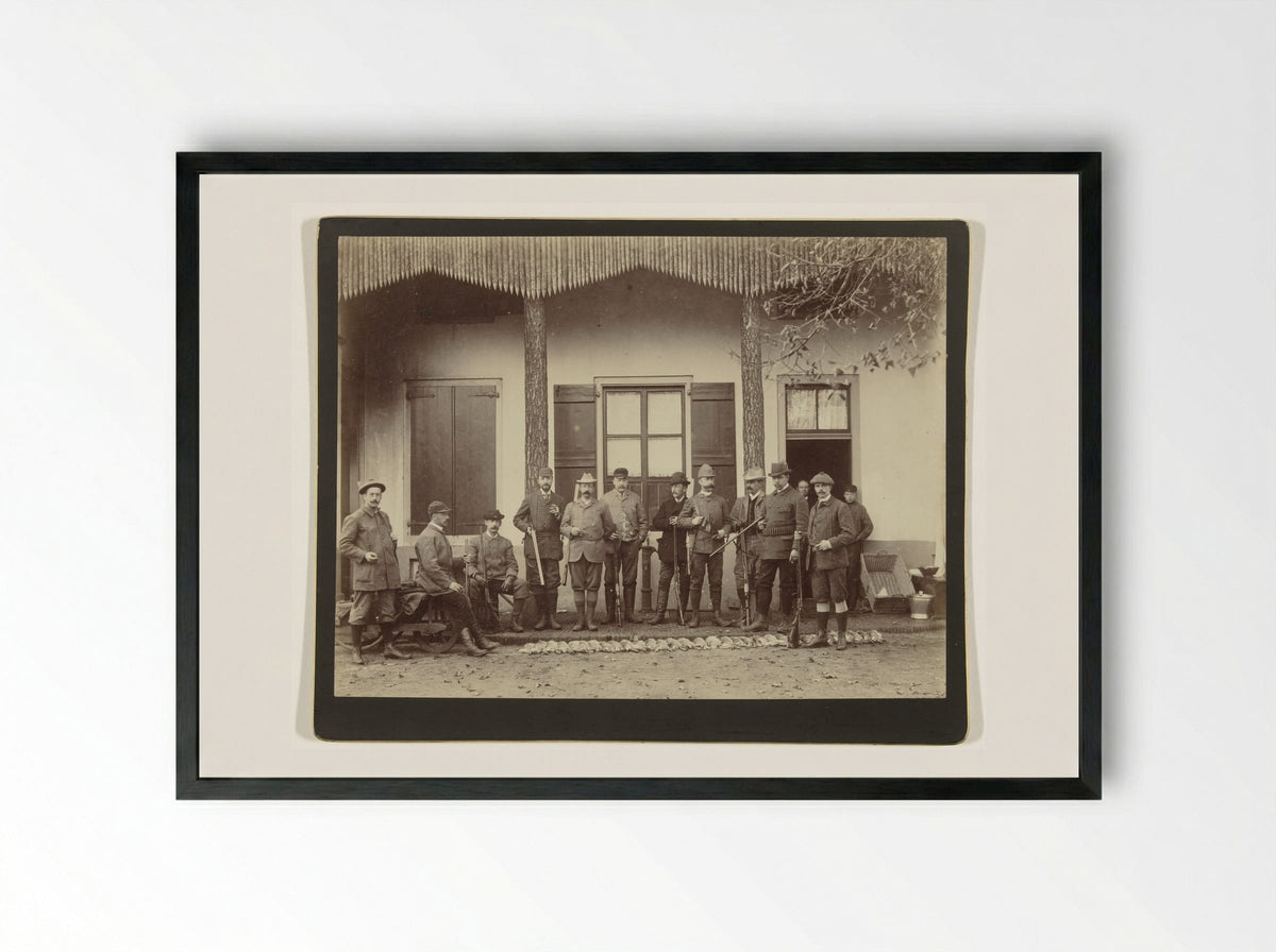 Untitled (Hunting Party at Zeist) - Henry Pauw van Wieldrecht - Framed Print Black