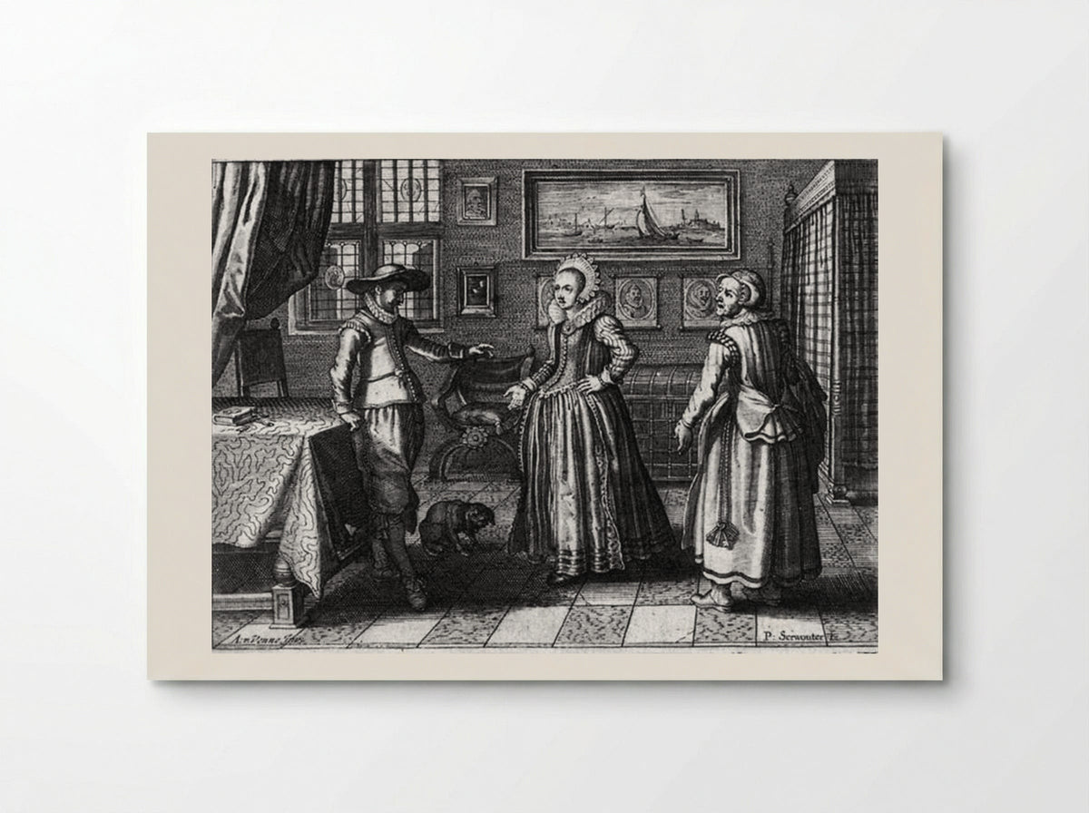 Untitled (Interior Scene with Figures) - Adriaen van de Venne - Poster