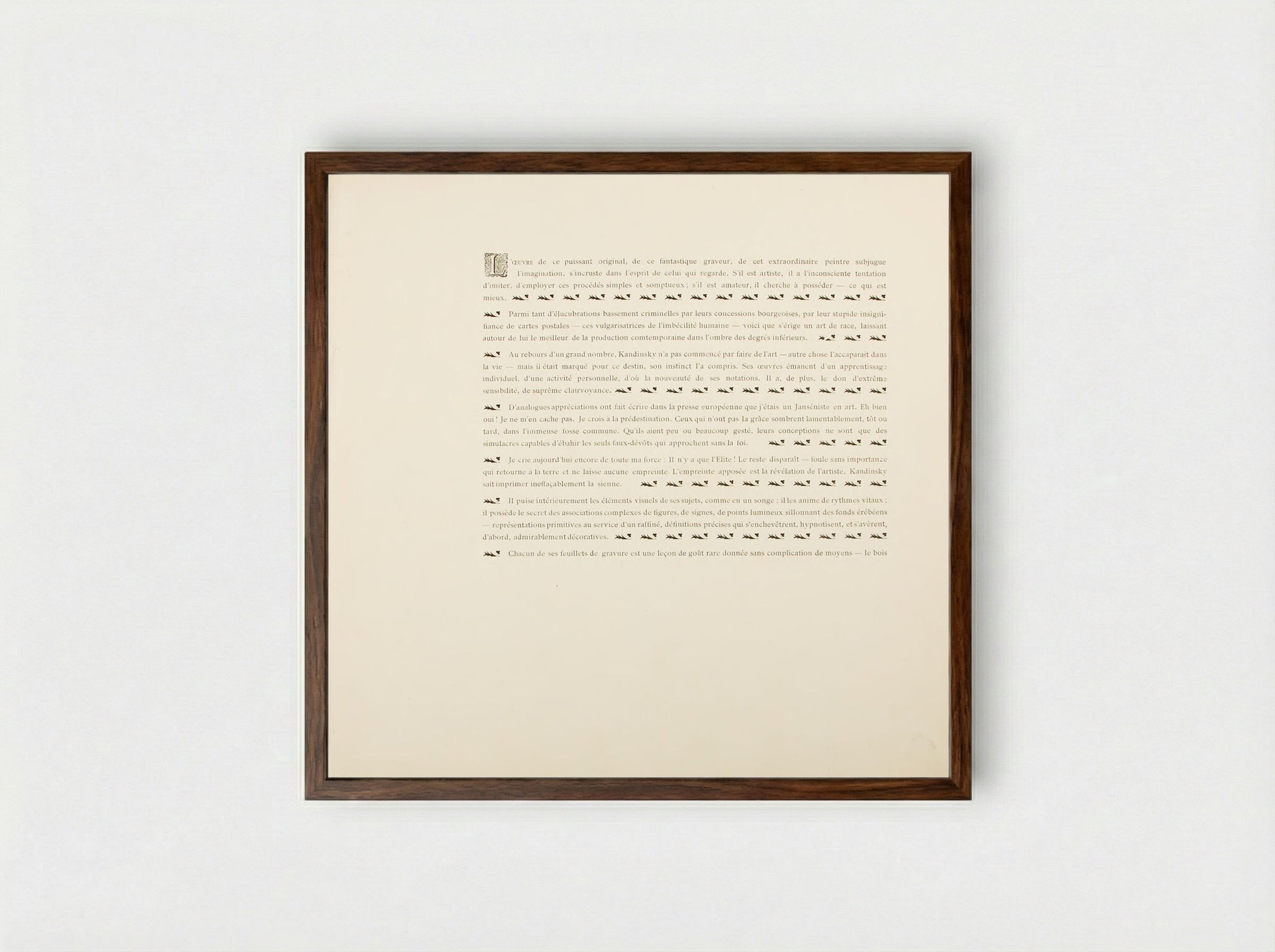 Untitled (Introduction Page) - Wassily Kandinsky - Framed Print Dark Wood