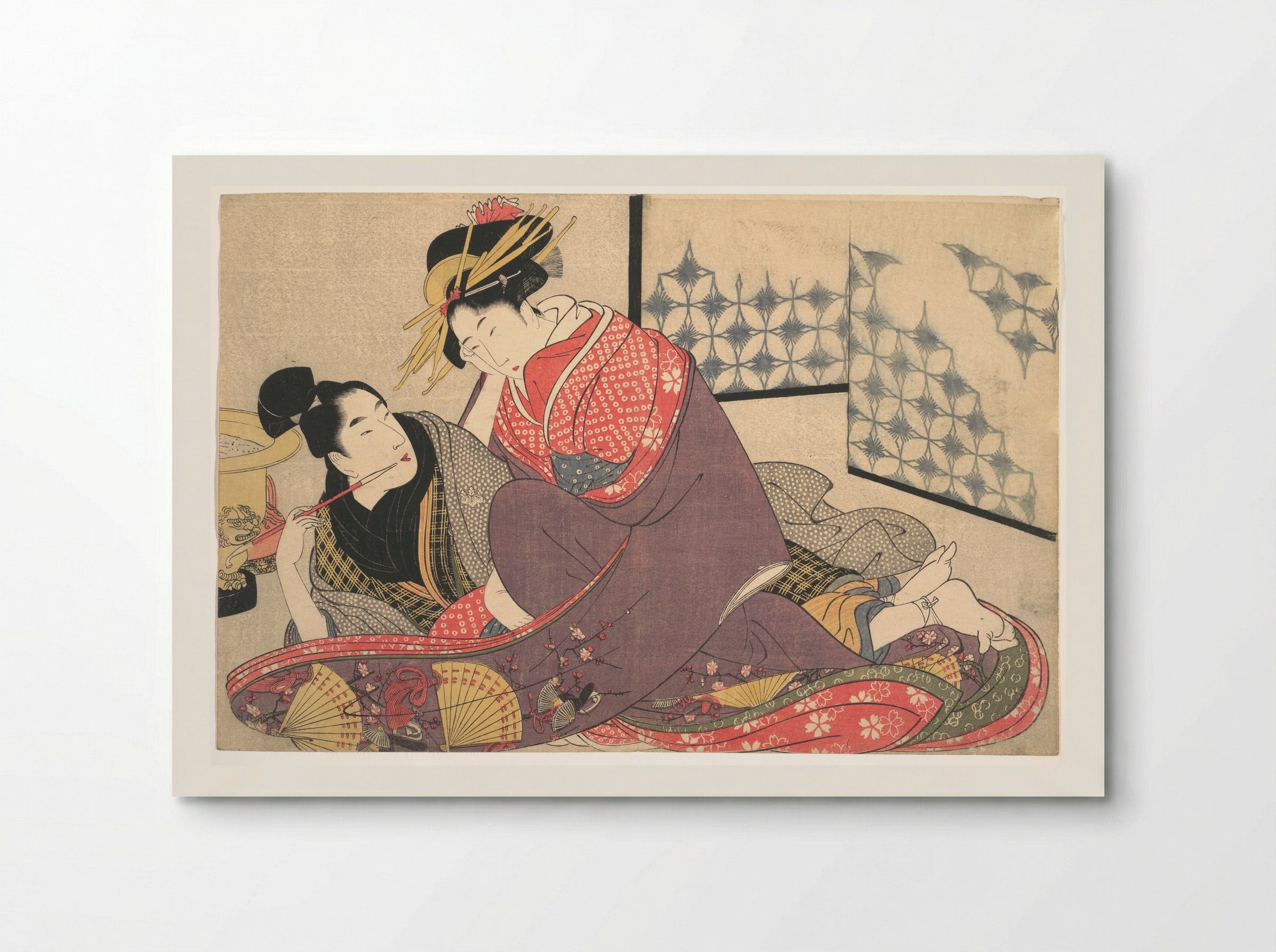 Untitled (Lovers in Interior) - Kitagawa Utamaro - Poster