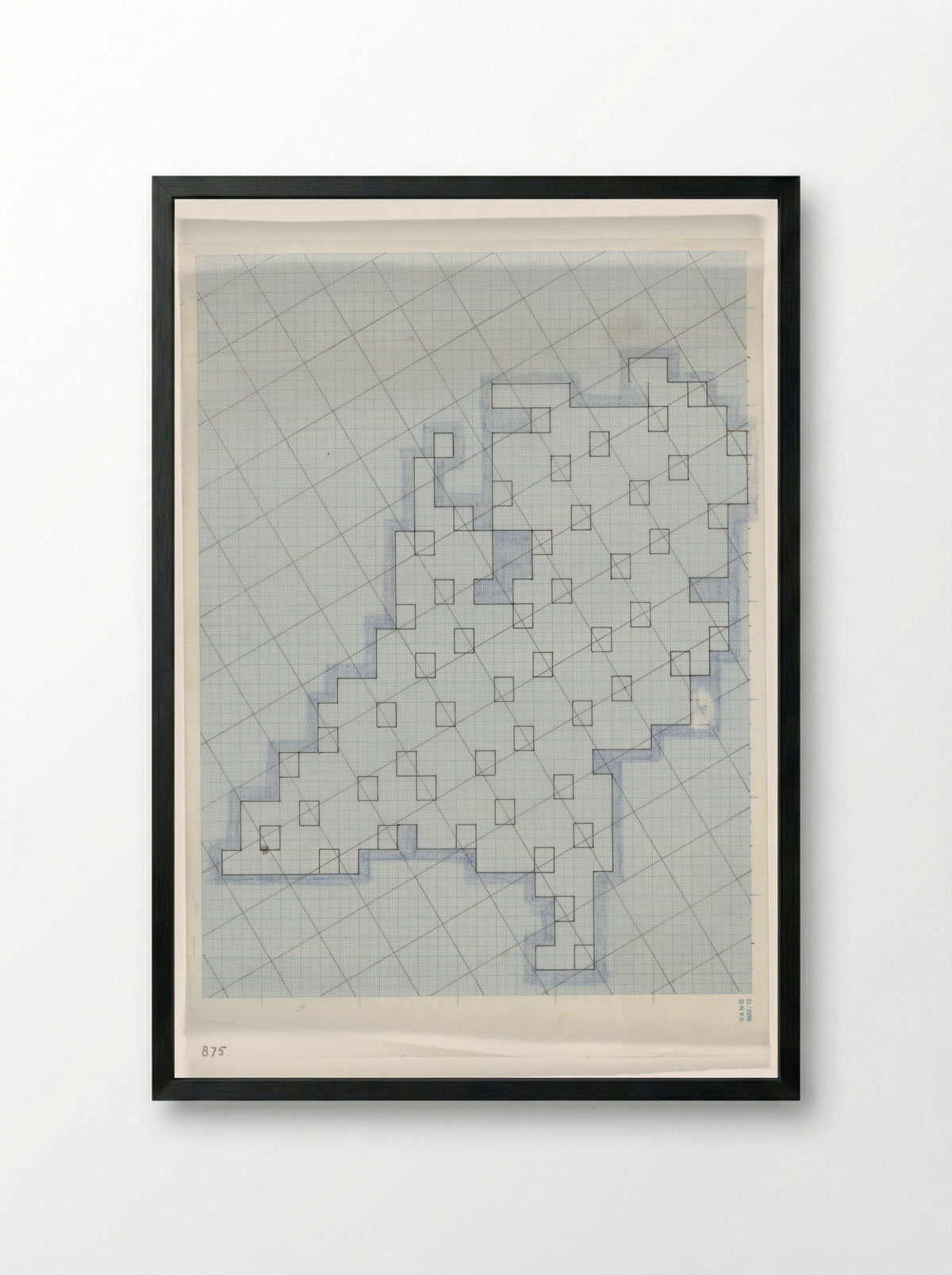 Untitled (Map of the Netherlands) - Reinjan Mulder - Framed Print Black