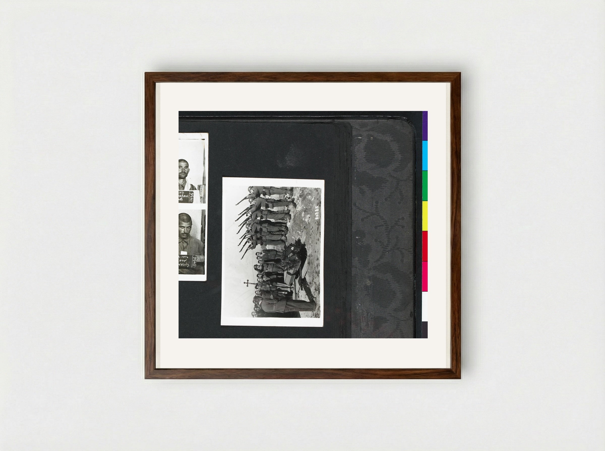 Untitled (Military Funeral, Photograph) - Dick W.B. van Maarseveen - Framed Print Dark Wood