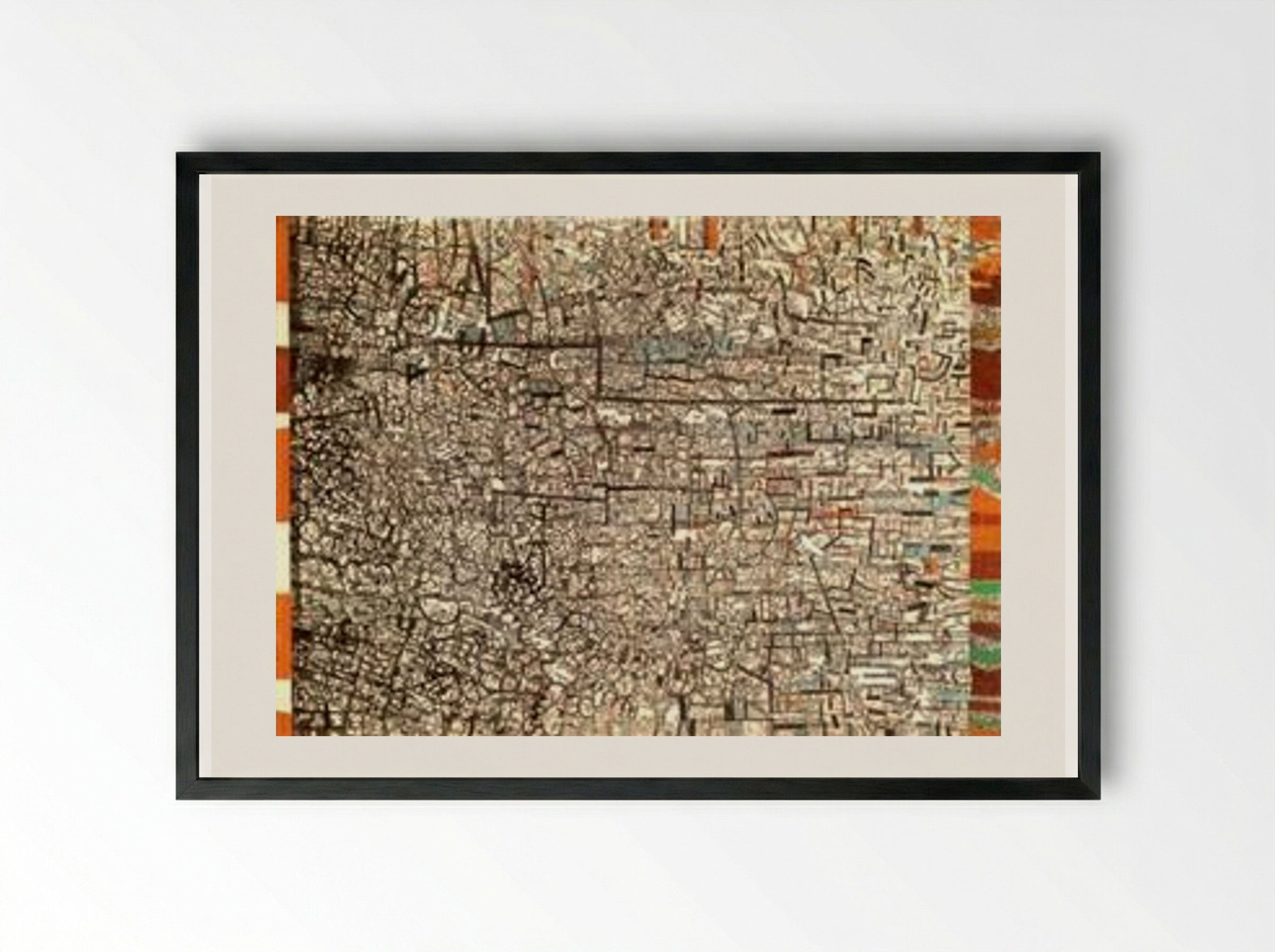 Untitled (Non-Objective Composition) - Pavel Filonov - Framed Print Black