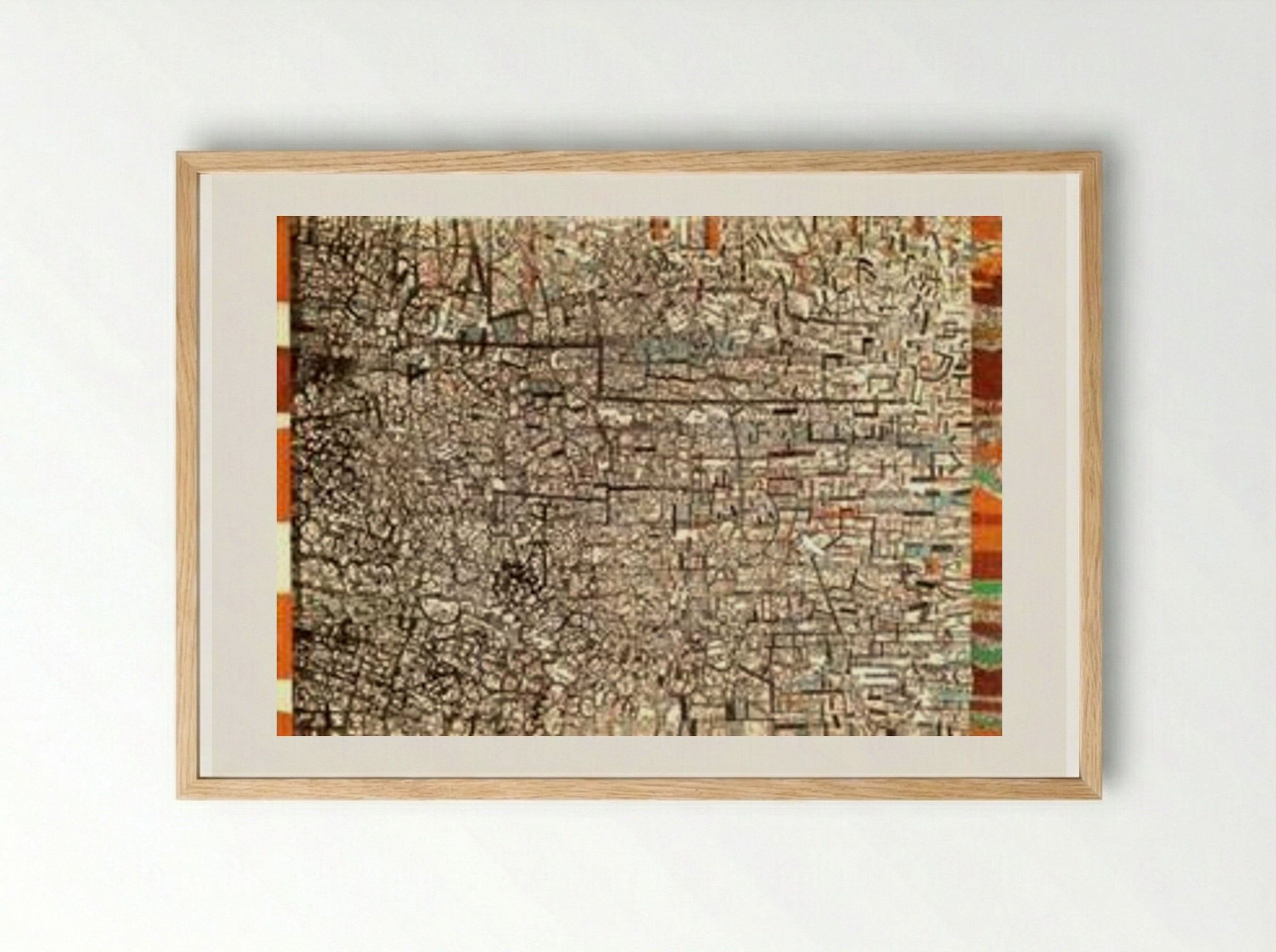 Untitled (Non-Objective Composition) - Pavel Filonov - Framed Print Wood