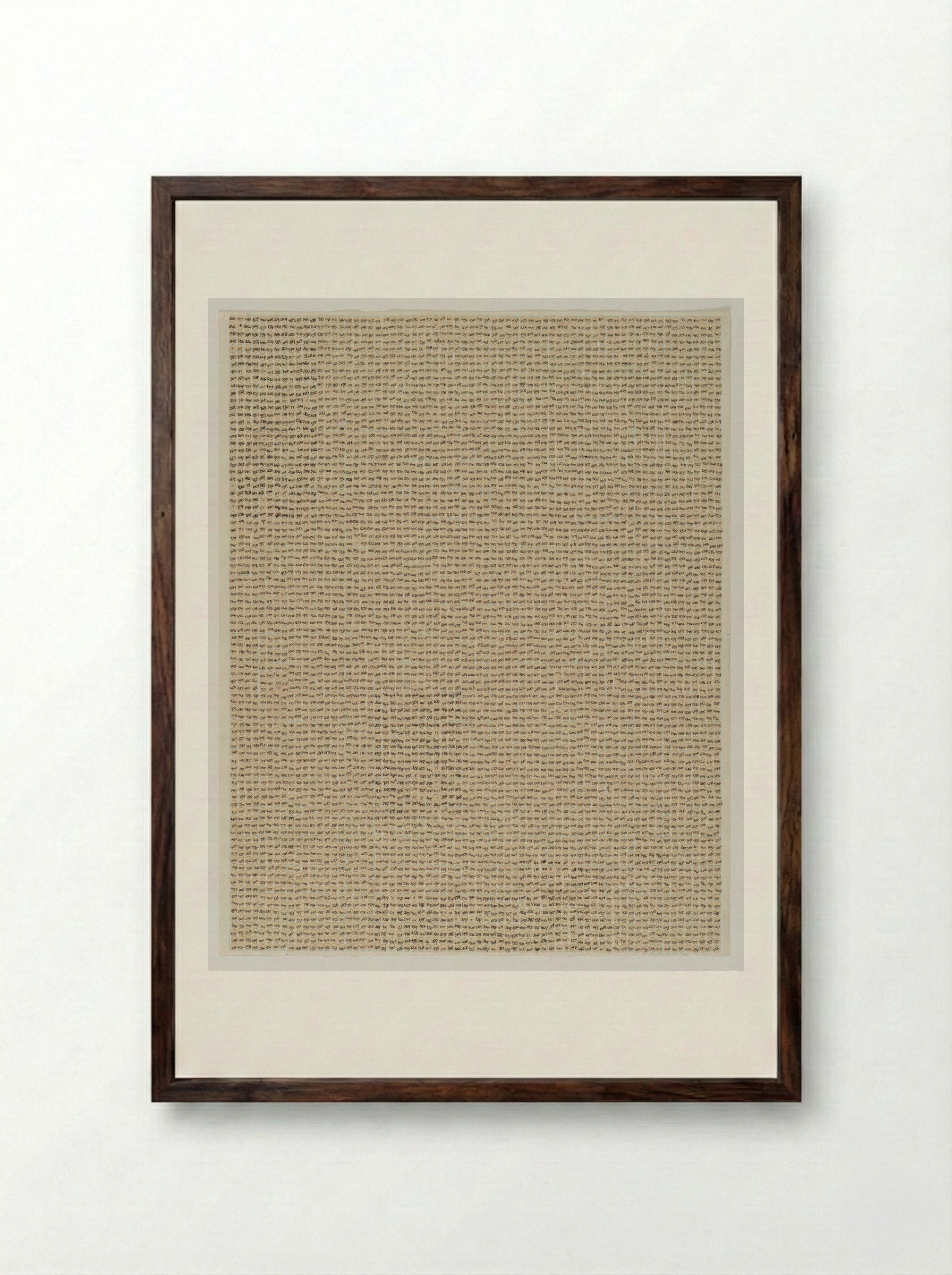 Untitled (Number Field) - Howardena Pindell - Framed Print Dark Wood