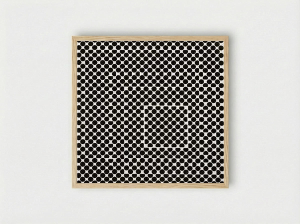 Untitled (Optical Pattern) - Victor Vasarely - Framed Print Wood
