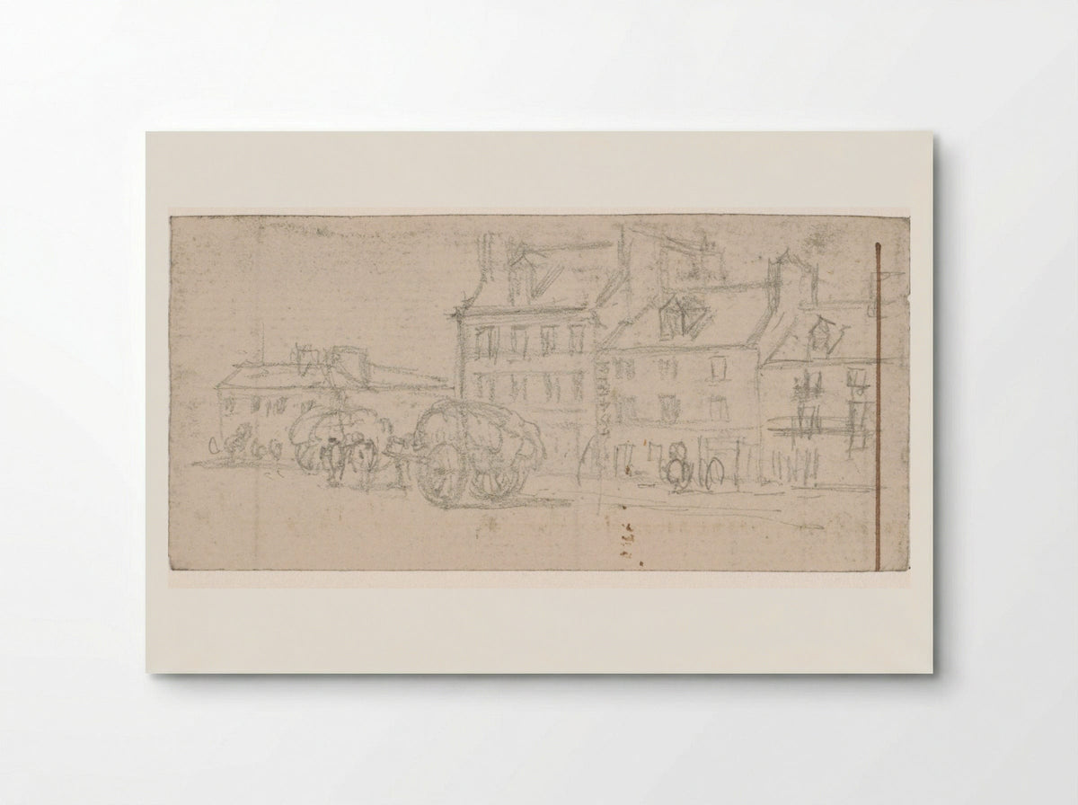 Untitled (Parisian Street with Wagons) - Georges Michel - Poster