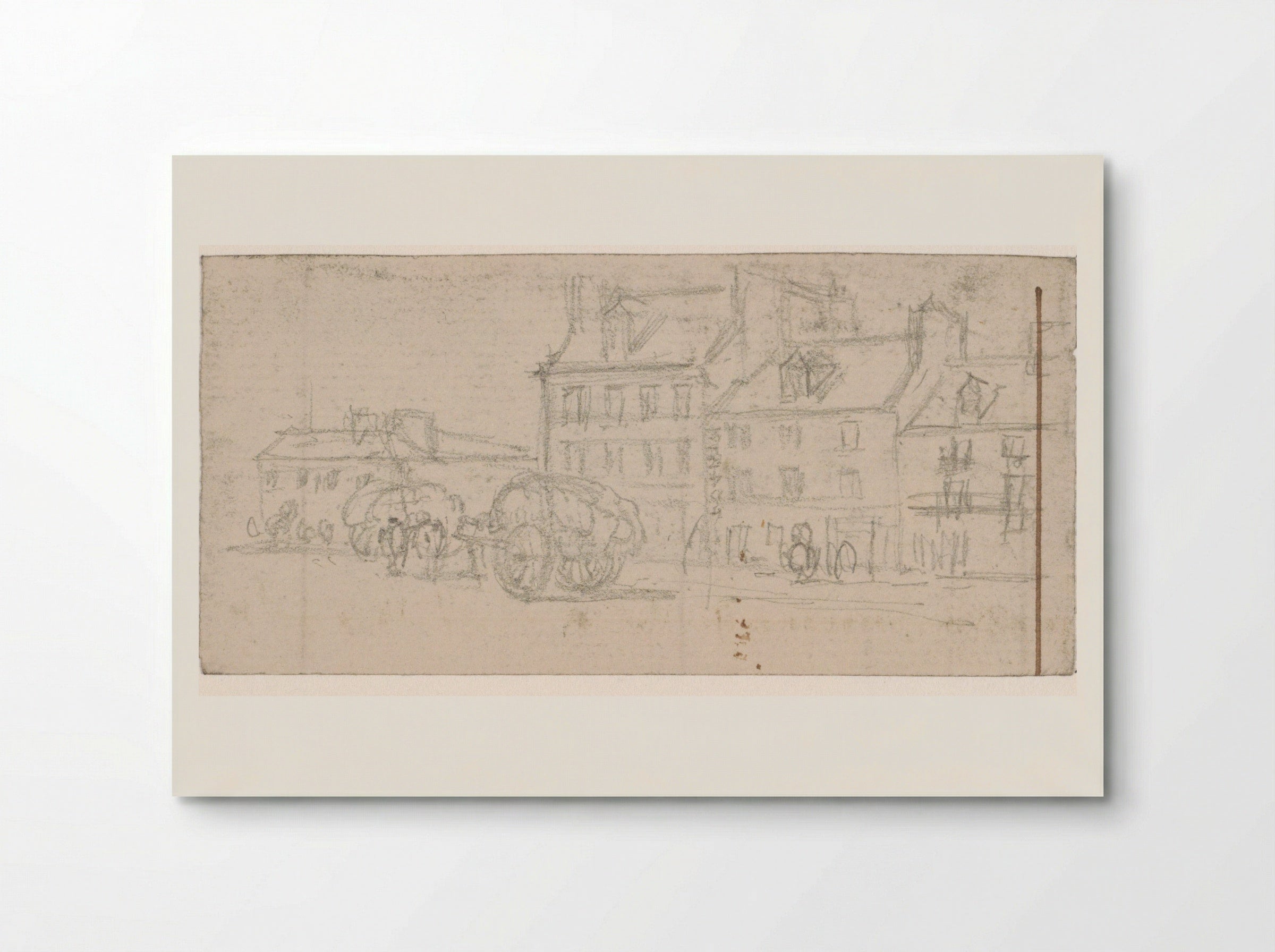 Untitled (Parisian Street with Wagons) - Georges Michel - Poster