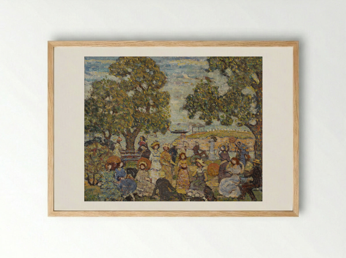 Untitled (Park Scene with Figures) - Maurice Brazil Prendergast - Framed Print Wood