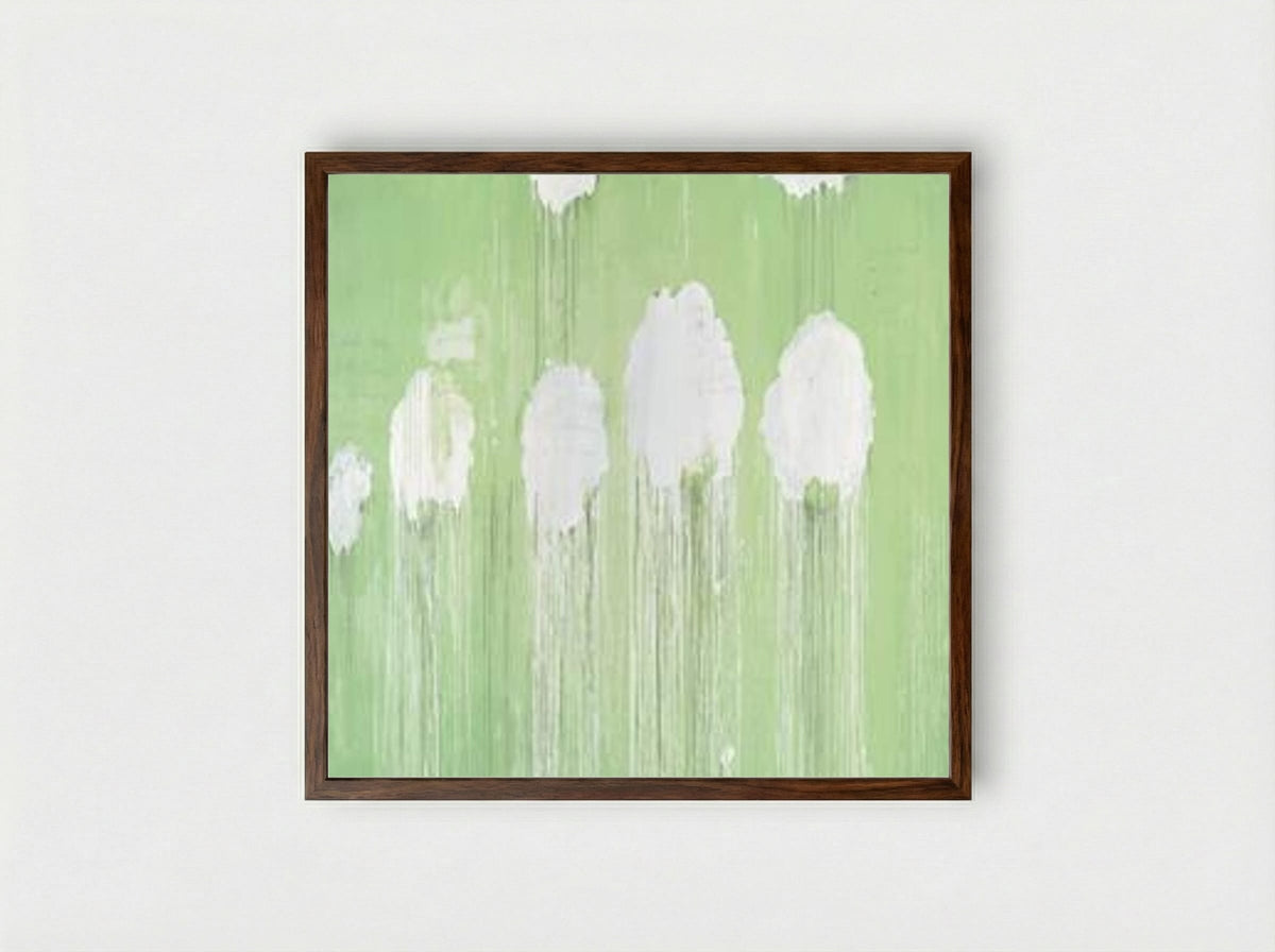 Untitled (Peony Blossom Painting) - Cy Twombly - Framed Print Dark Wood
