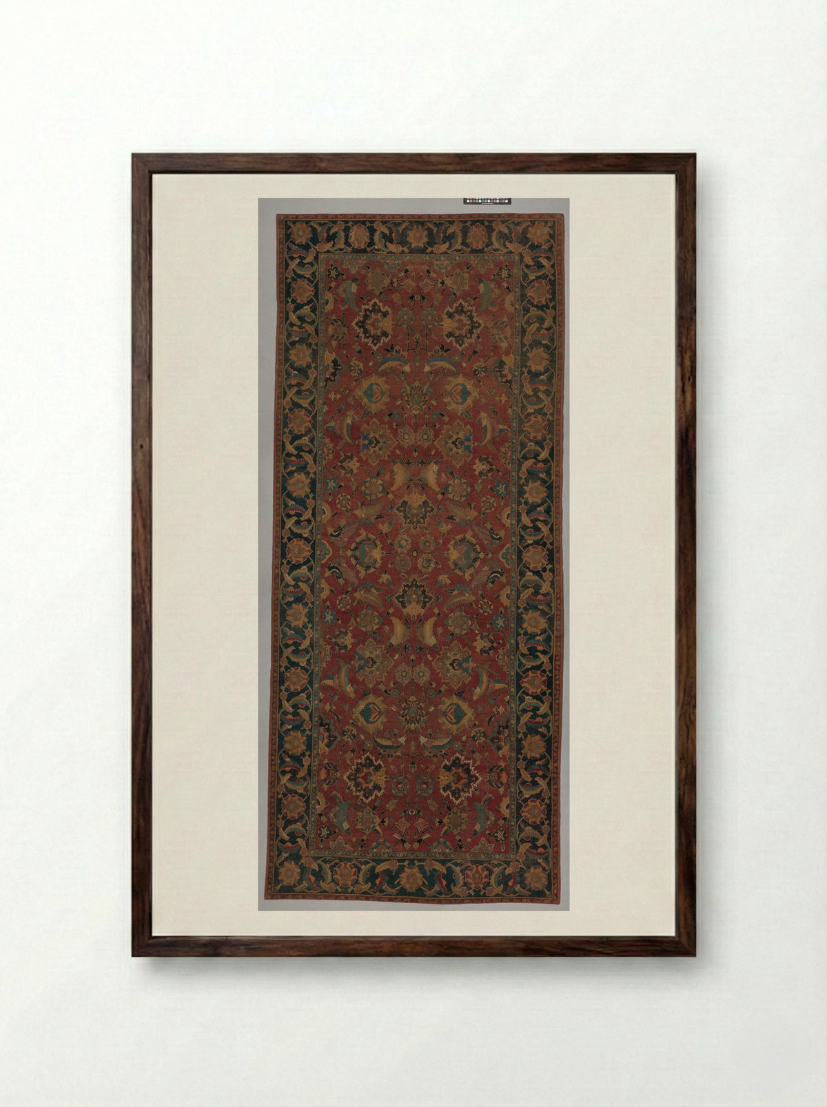 Untitled (Persian-Style Carpet Design) - Fine Art Print - Framed Print Dark Wood