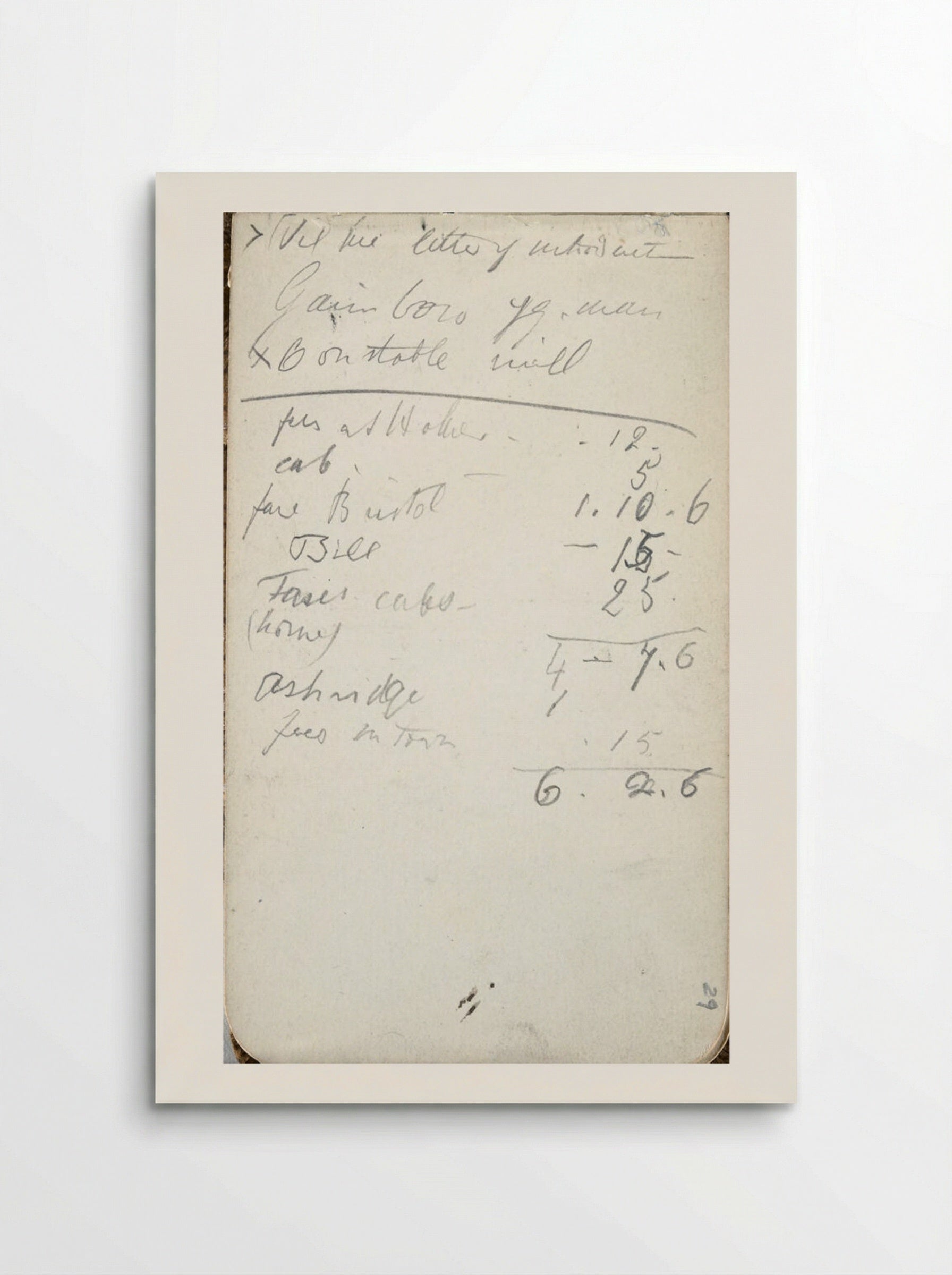 Untitled (Personal Ledger and Notes) - Frederic Leighton - Poster