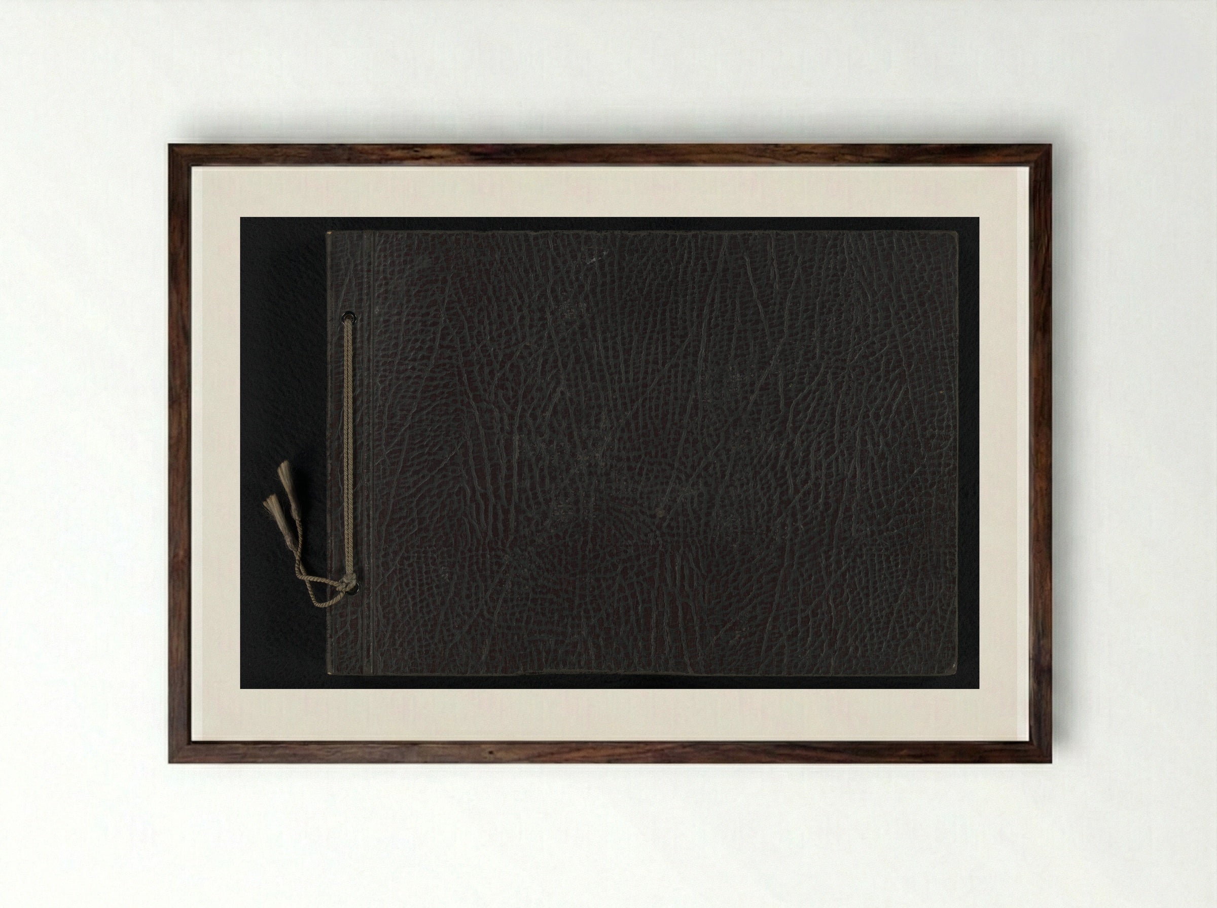 Untitled (Photo Album Cover) - Frank Willem van den Berg - Framed Print Dark Wood