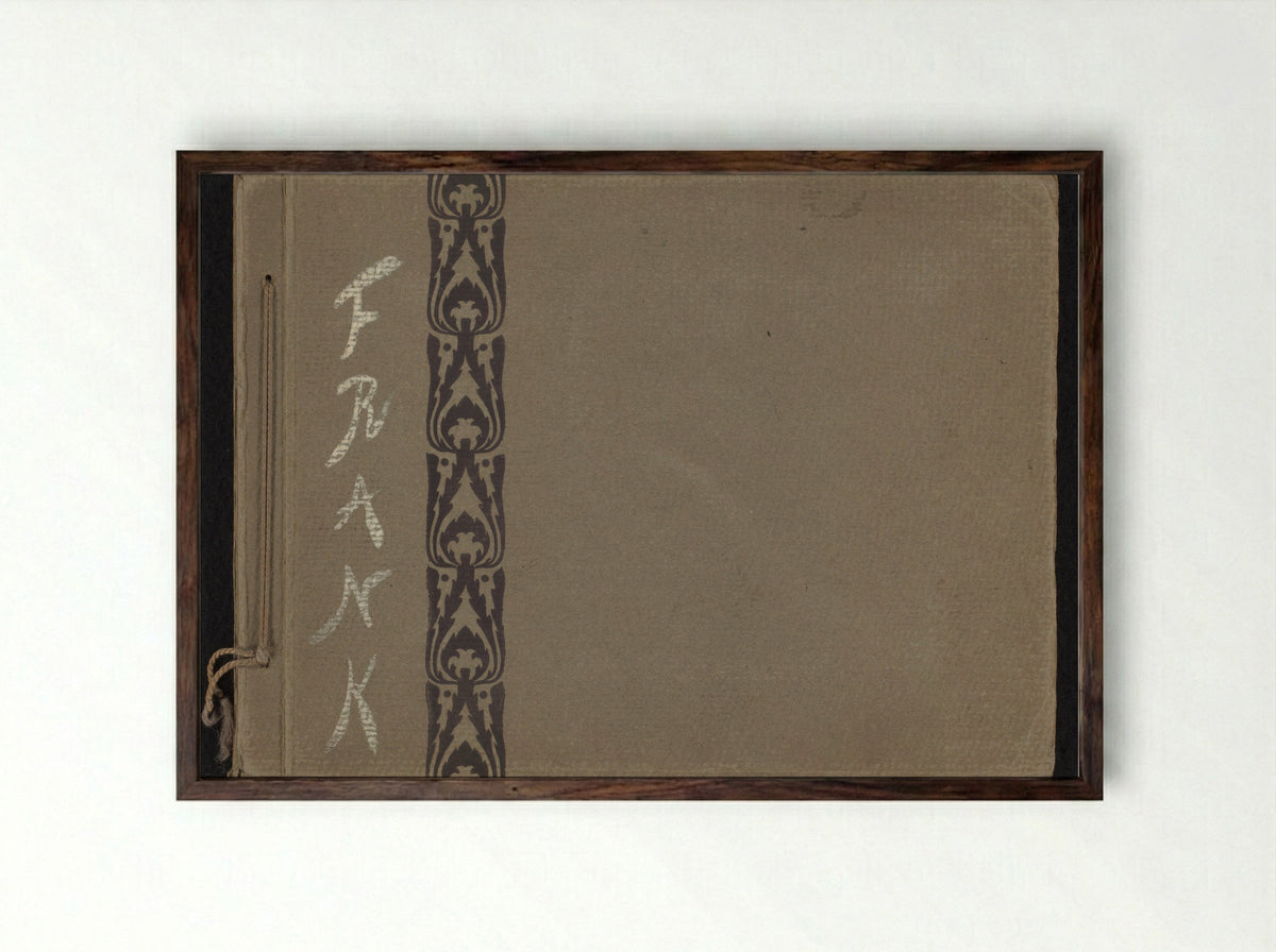 Untitled (Photo Album Cover of Frank Willem van den Berg) - Solis Prints - Framed Print Dark Wood