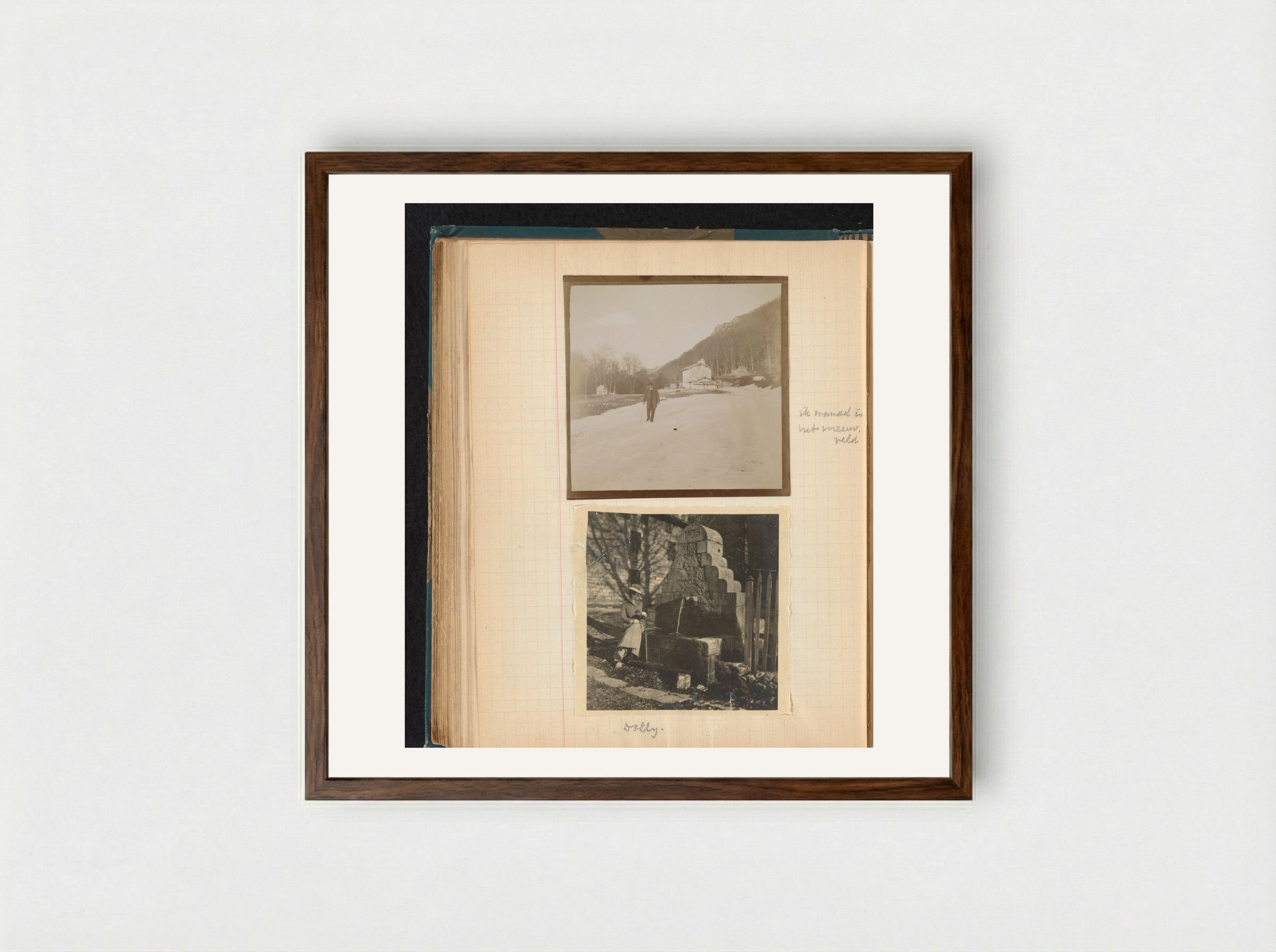 Untitled (Photographic Studies of Théodore van Lelyveld and Dina Amelia van Emden) - Théodore van Lelyveld - Framed Print Dark Wood