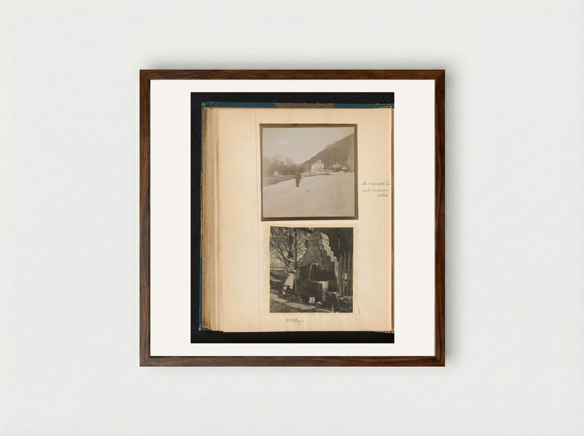 Untitled (Photographic Studies of Théodore van Lelyveld and Dina Amelia van Emden) - Théodore van Lelyveld - Framed Print Dark Wood
