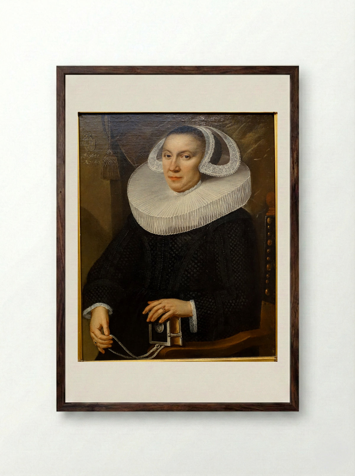 Untitled (Portrait of a Woman) - Fine Art Print - Framed Print Dark Wood
