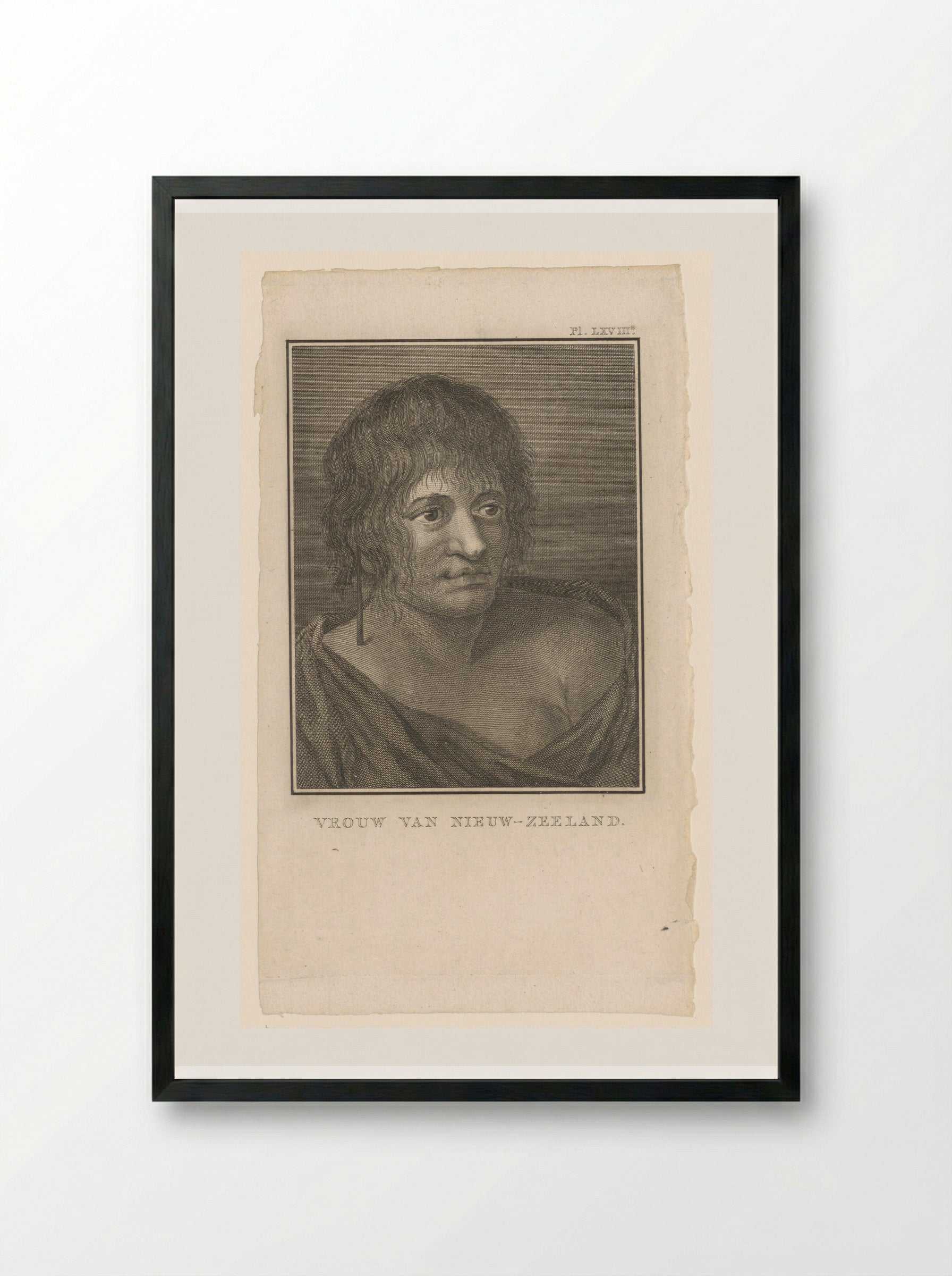 Untitled (Portrait of a Woman from New Zealand) - Solis Prints - Framed Print Black