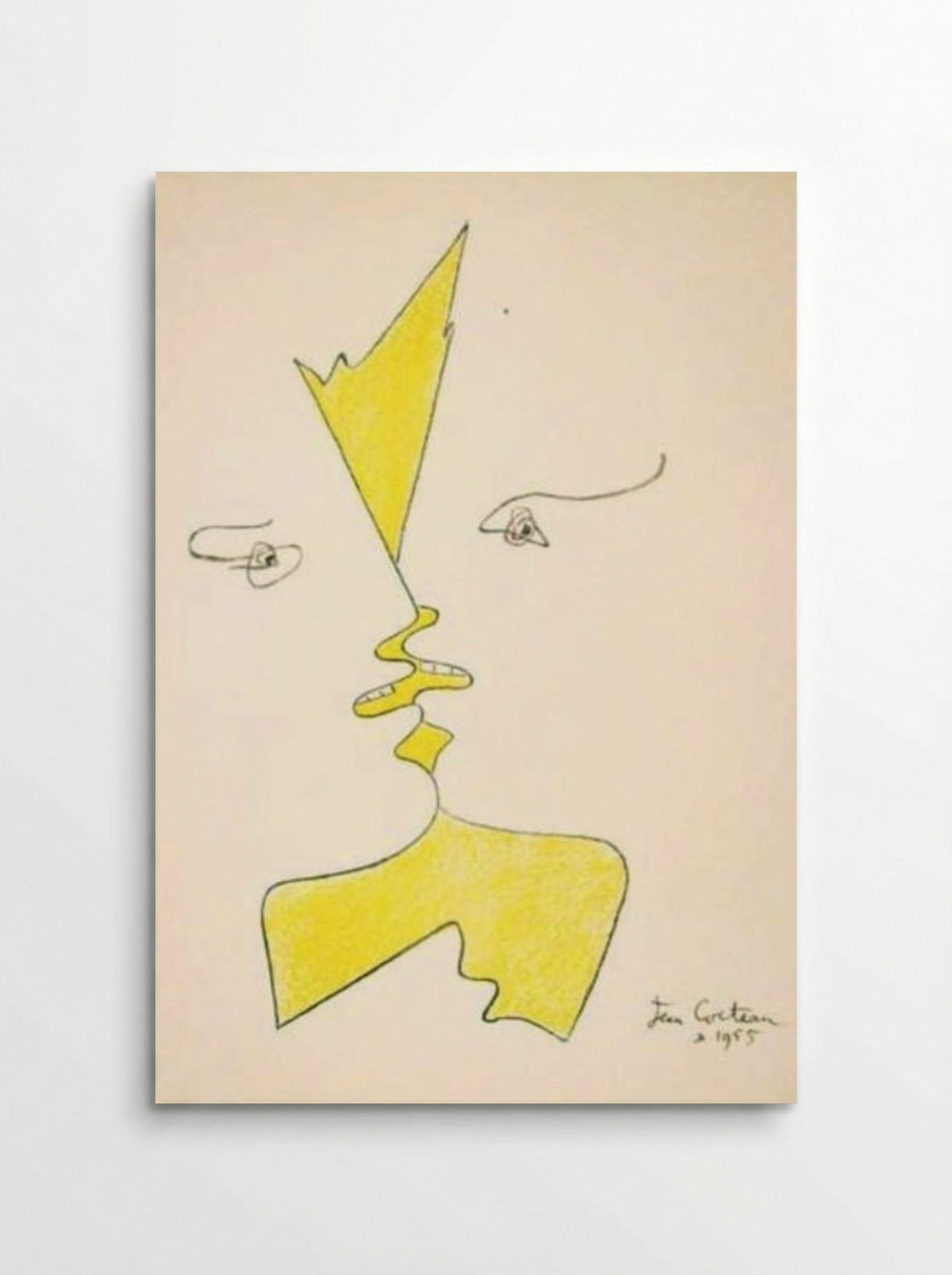 Untitled (Profile Faces) - Jean Cocteau - Poster