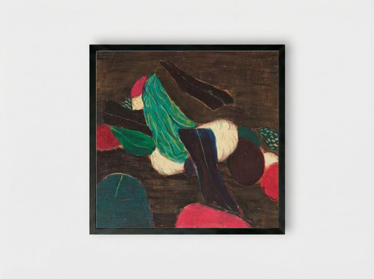Untitled (Reclining Figure) - Ion Alin Gheorghiu - Framed Print Black