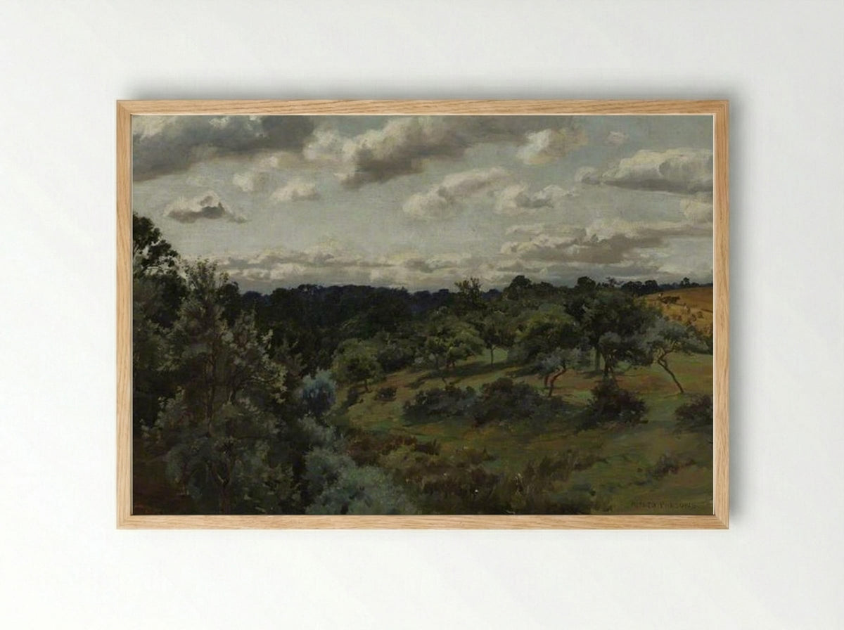 Untitled (Rolling Countryside) - Alfred Parsons - Framed Print Wood