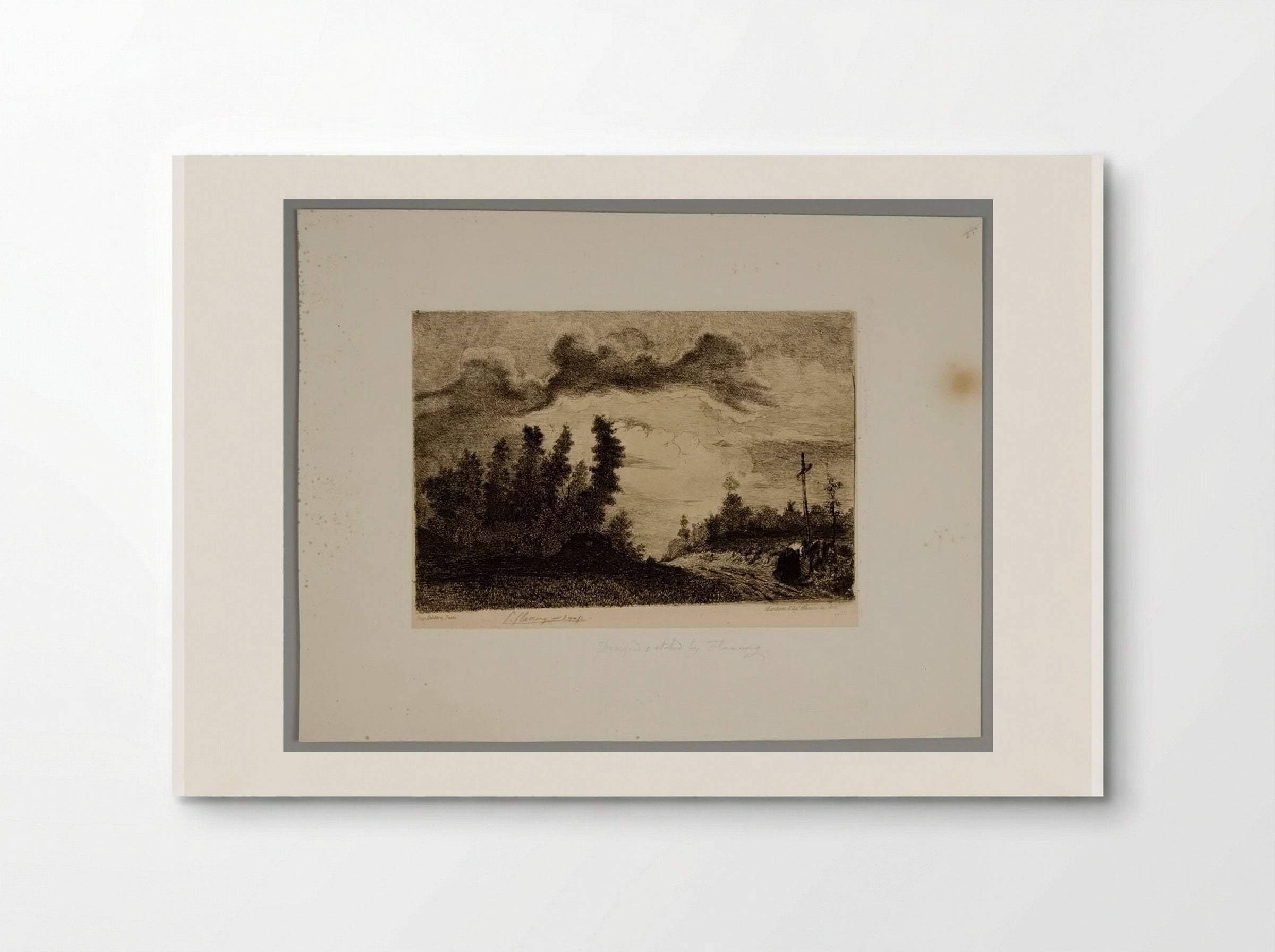 Untitled (Rural Path with Cross) - Léopold Flameng - Poster