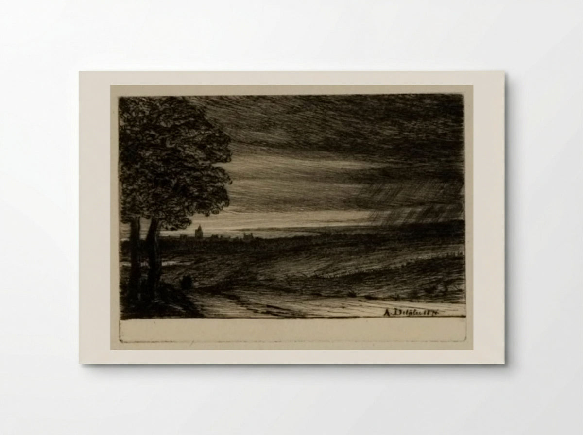 Untitled (Rural Scene, Etching) - Auguste Delâtre - Poster