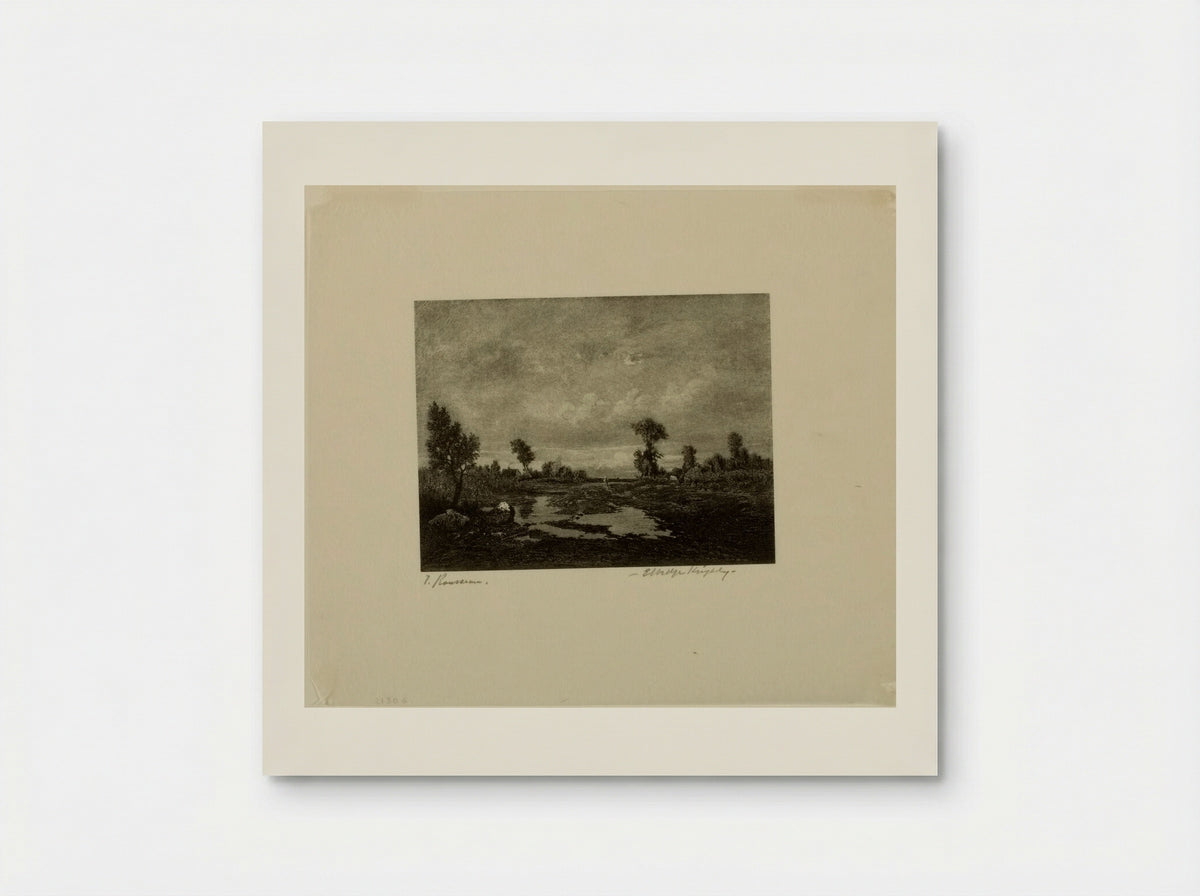 Untitled (Rural Scene after Théodore Rousseau) - Elbridge Kingsley - Poster
