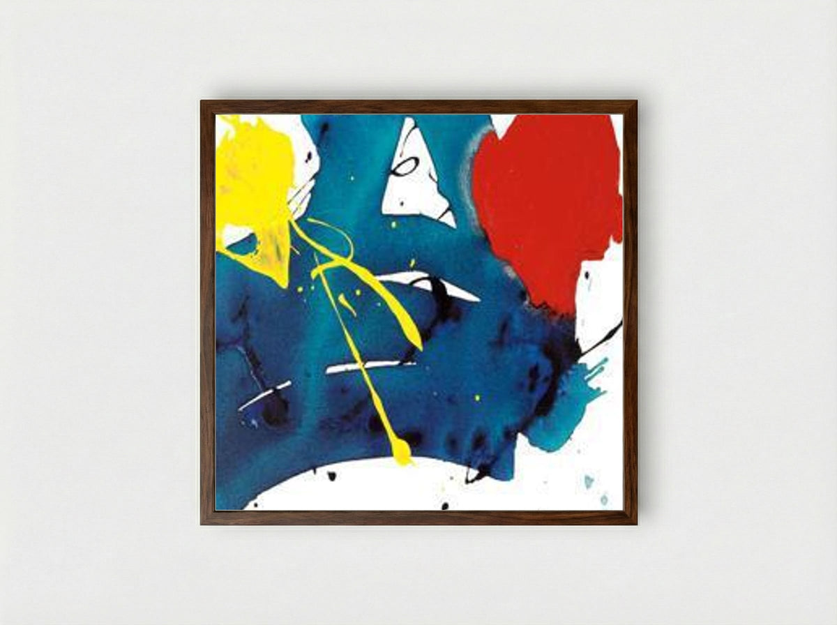 Untitled (SFP94-105) - Sam Francis - Framed Print Dark Wood