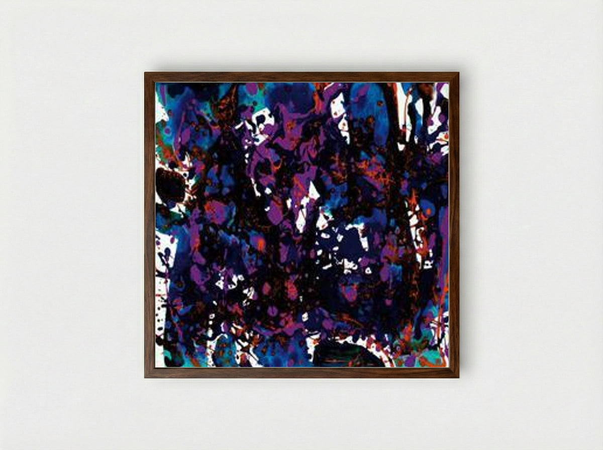 Untitled (SFP94-3) - Sam Francis - Framed Print Dark Wood