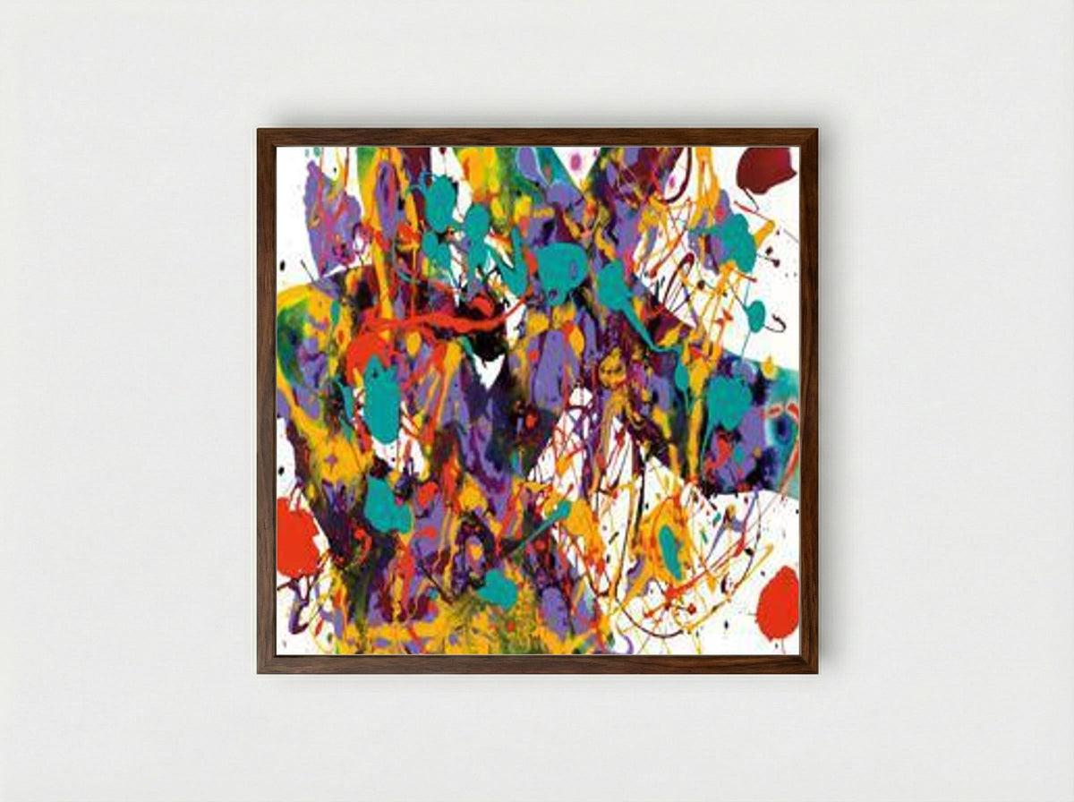 Untitled (SFP94-35) - Sam Francis - Framed Print Dark Wood