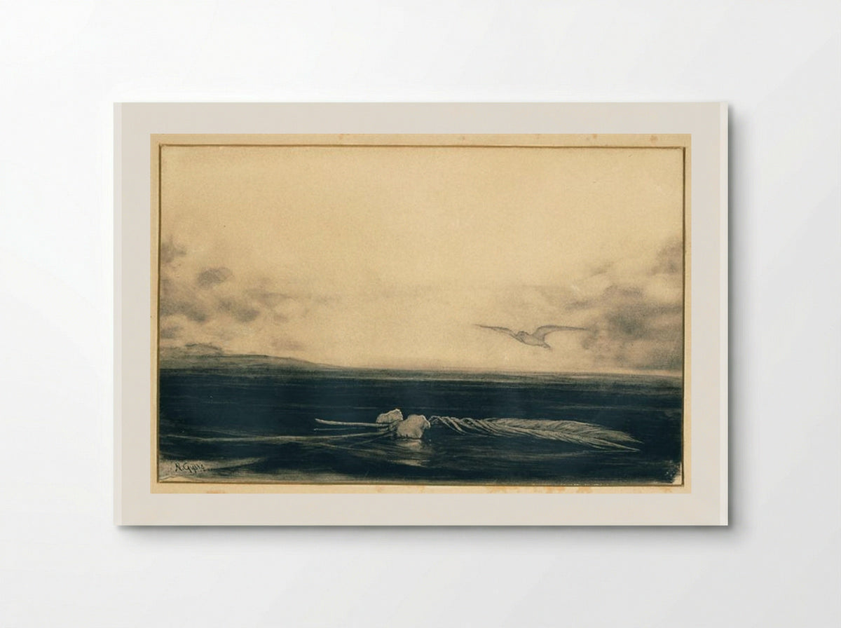 Untitled (Seascape with Feather) - Nikolaos Gyzis - Poster