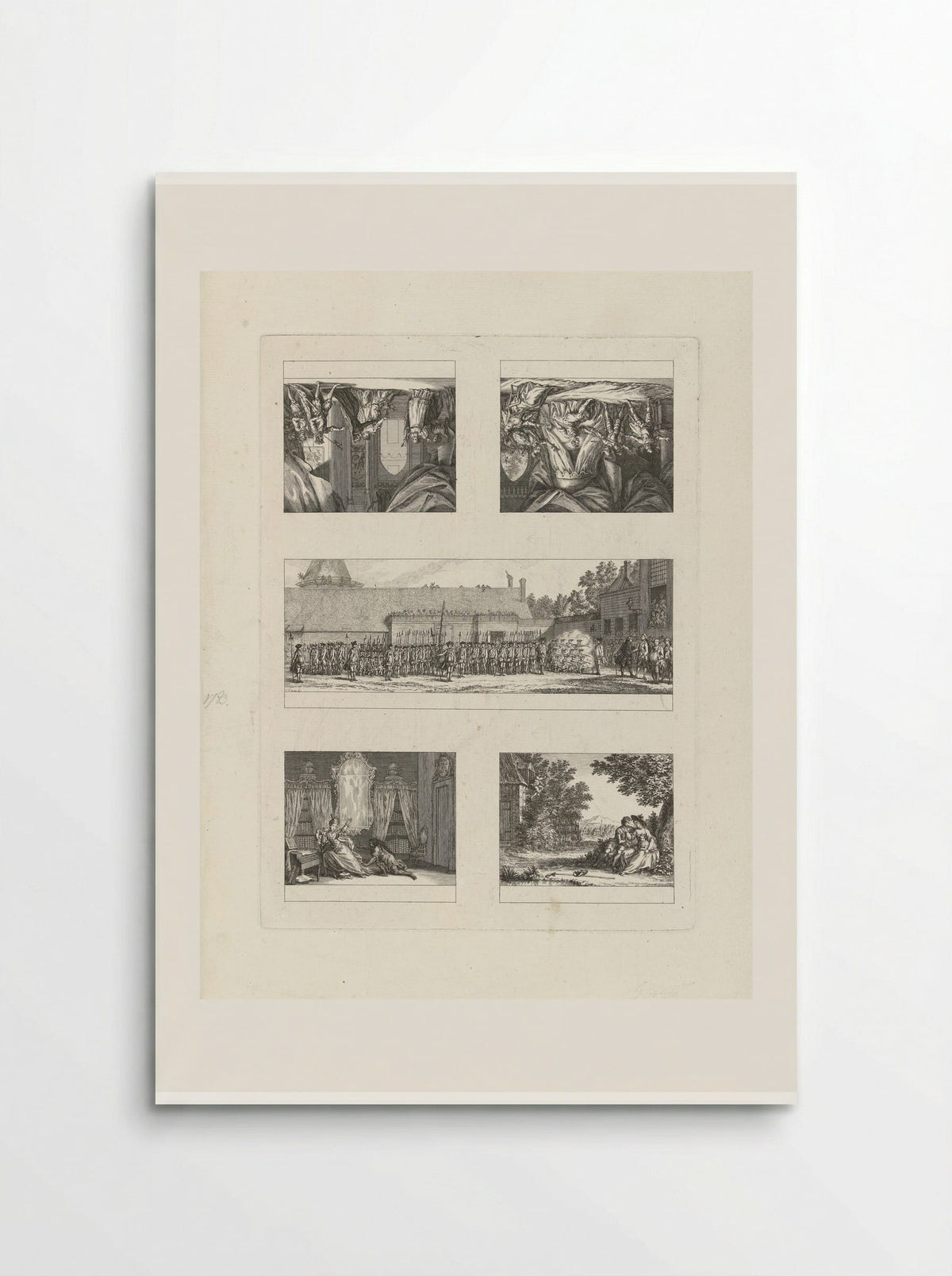 Untitled (Sheet with Five Scenes) - Cornelis Brouwer - Poster
