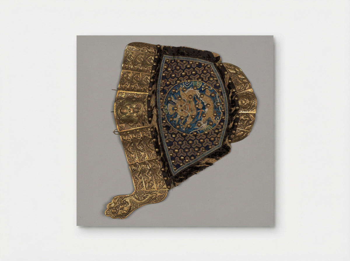 Untitled (Shoulder Guard Flap, Metalwork and Textile) - Unknown Artist - Poster