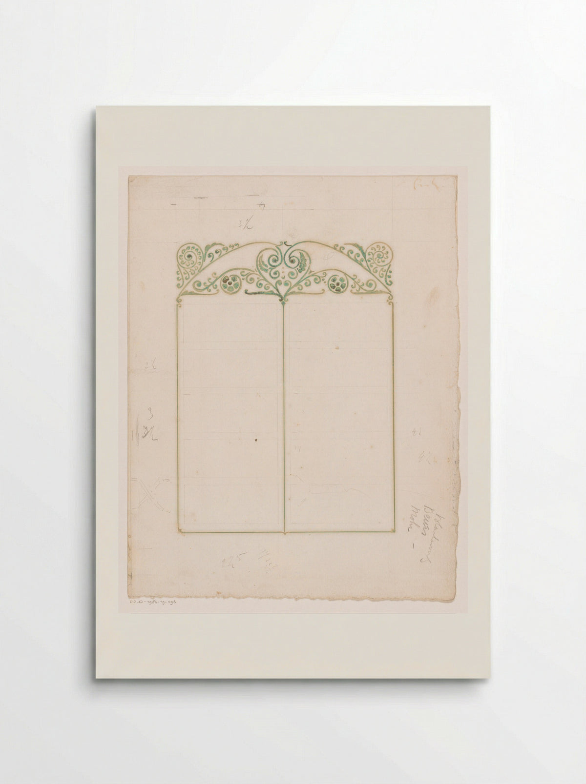 Untitled (Signature Sheet with Scrollwork Ornaments) - Reinier Willem Petrus de Vries - Poster