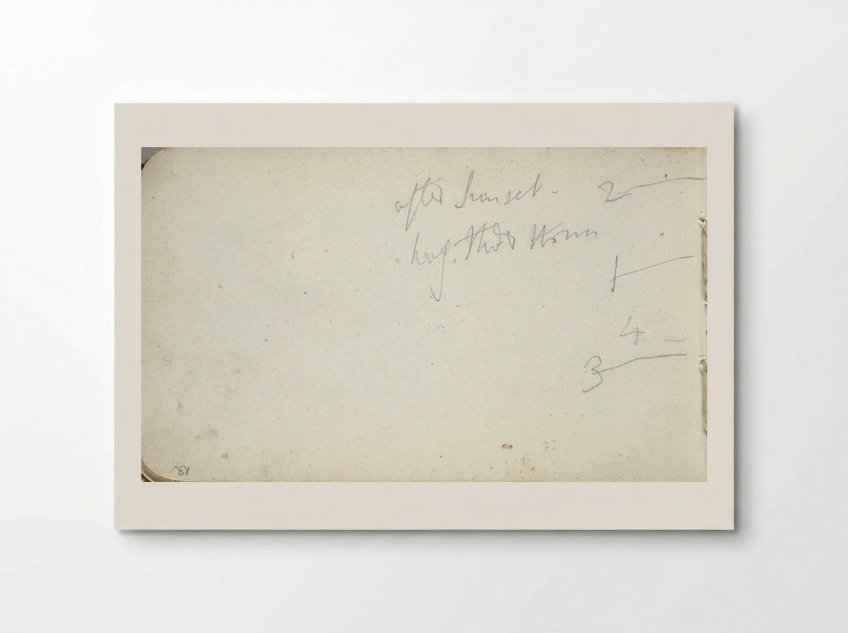 Untitled (Sketchbook Page with Notes) - Frederic Leighton - Poster