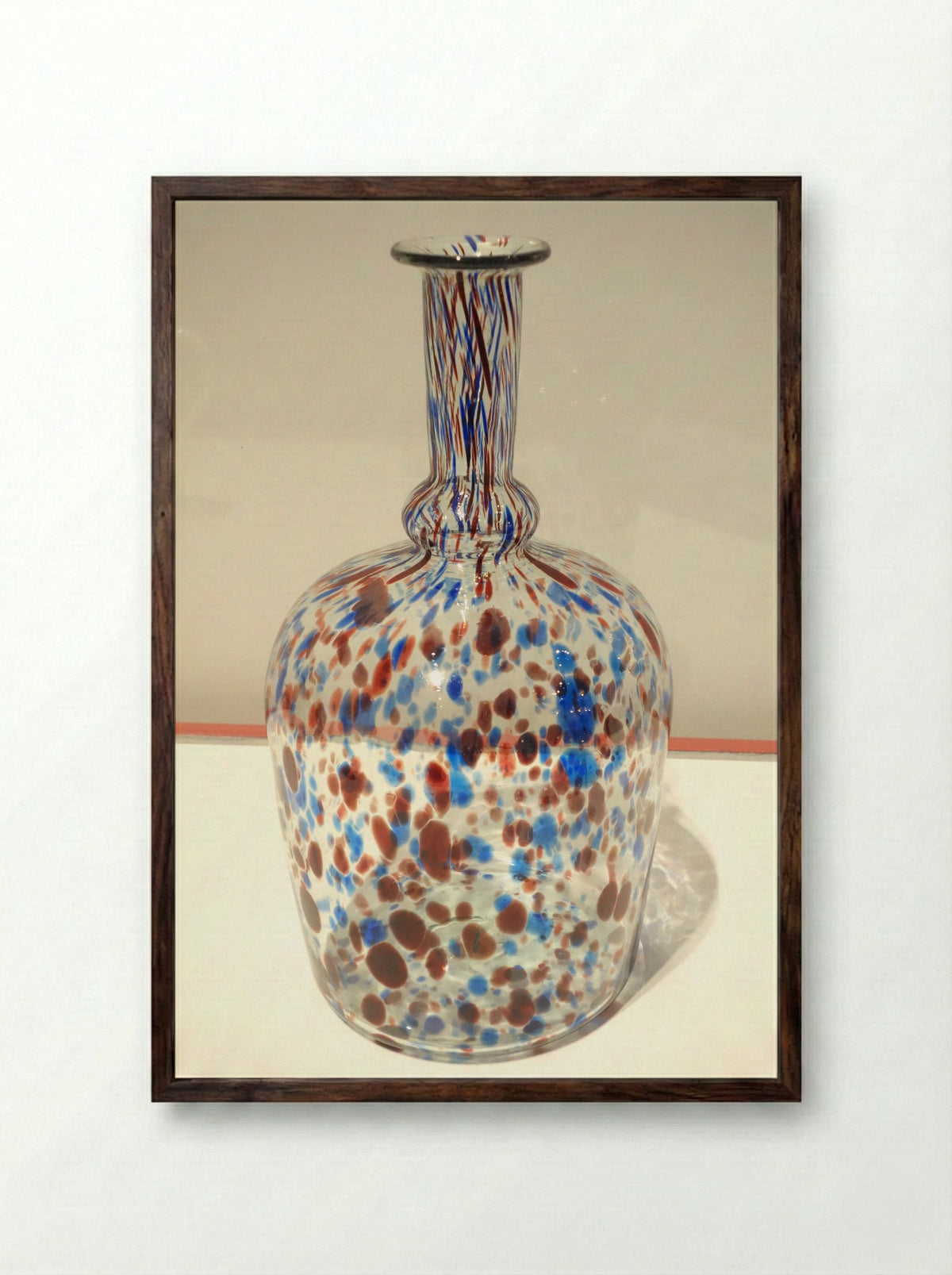 Untitled (Speckled Glass Decanter) - Fine Art Print - Framed Print Dark Wood
