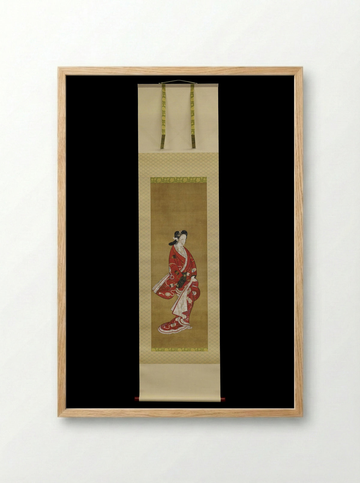 Untitled (Standing Beauty, Hanging Scroll) - Fine Art Print - Framed Print Wood