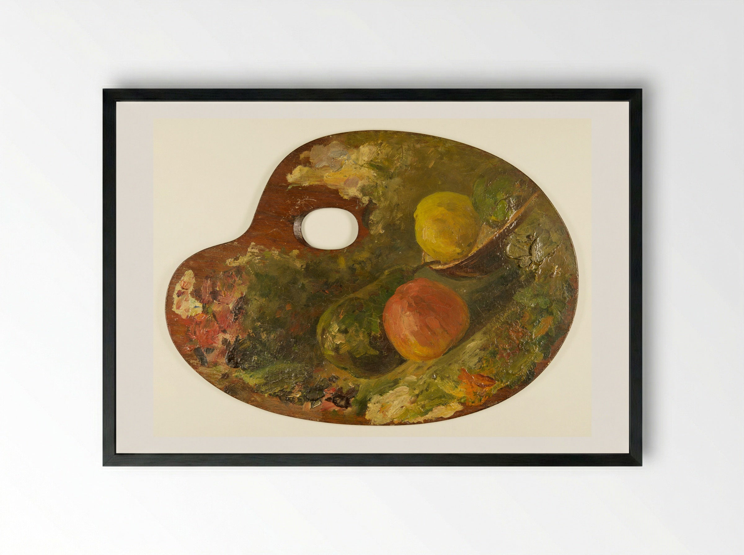 Untitled (Still Life on Artist's Palette) - Carel Nicolaas Storm van 's-Gravesande - Framed Print Black