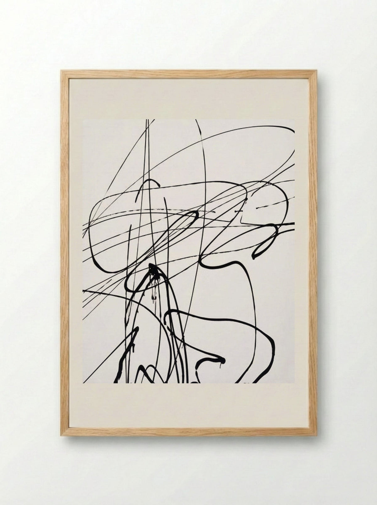 Untitled (T1989-A3) - Hans Hartung - Framed Print Wood