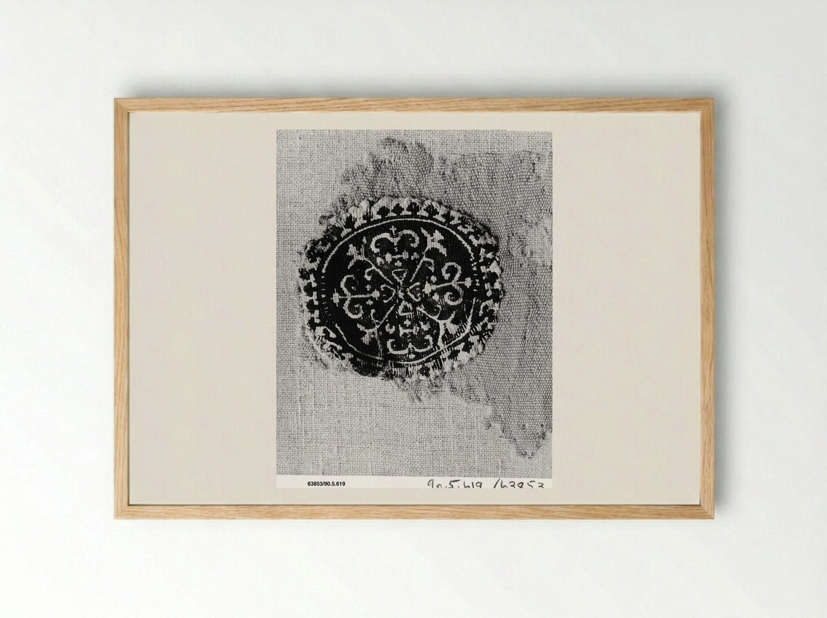 Untitled (Textile Fragment, Coptic Period) - Fine Art Print - Framed Print Wood
