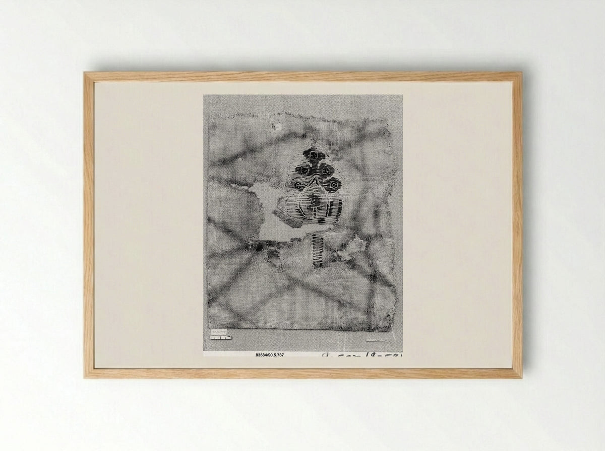 Untitled (Textile Fragment, Coptic Period) - Unknown Artist - Framed Print Wood