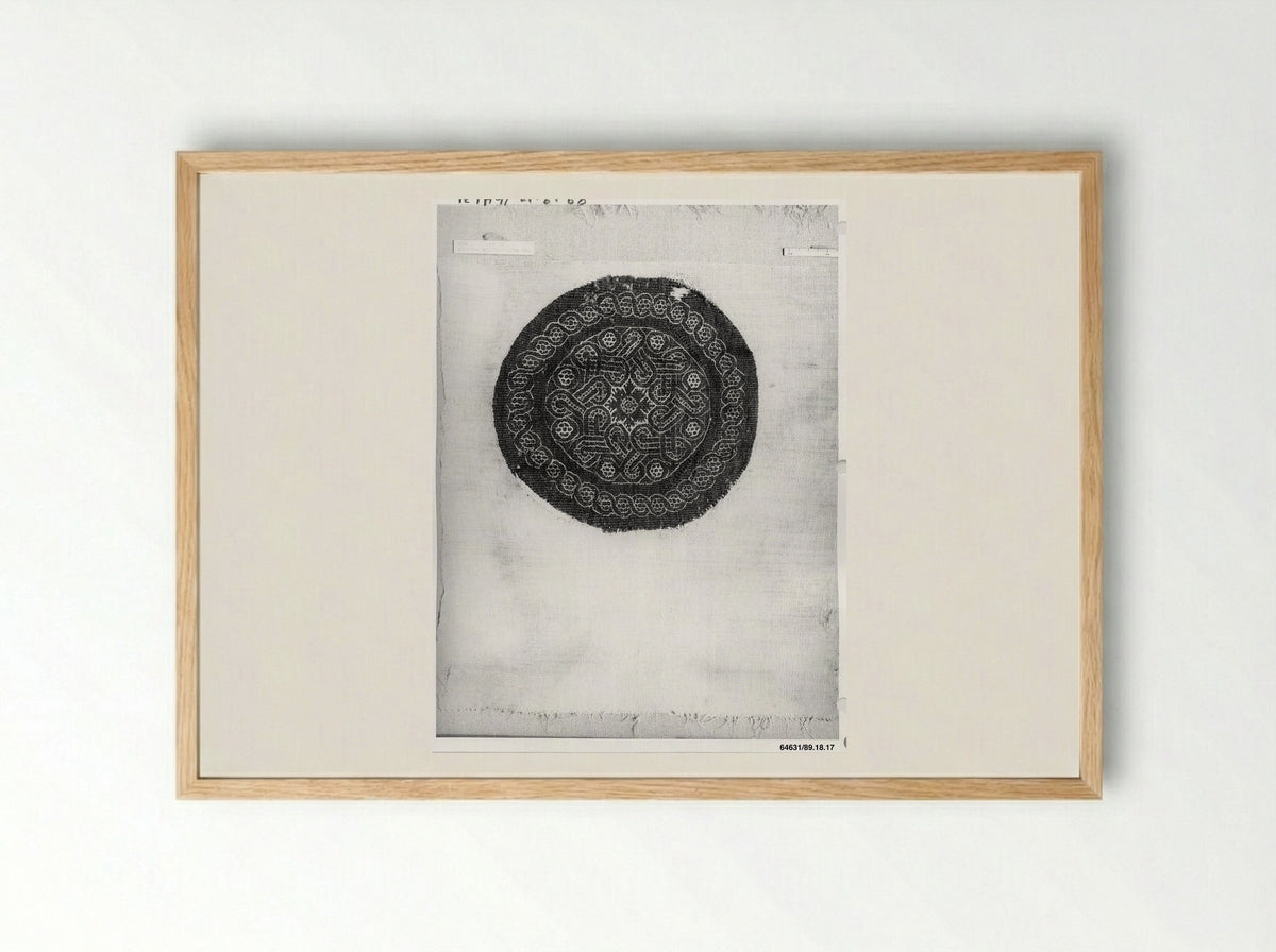 Untitled (Textile Fragment, Coptic Period) - Fine Art Print - Framed Print Wood