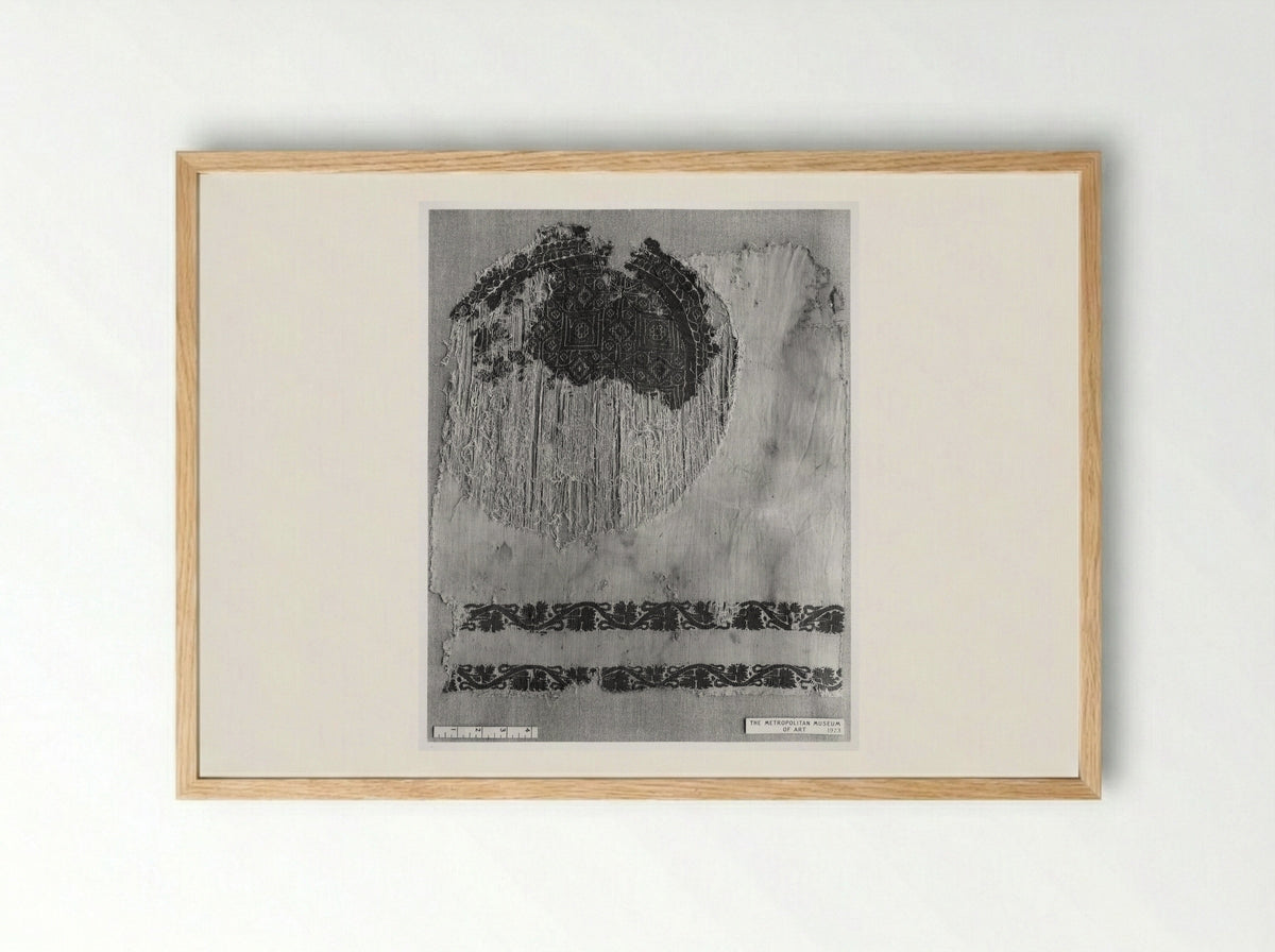 Untitled (Textile Fragment, Coptic Period) - Fine Art Print - Framed Print Wood