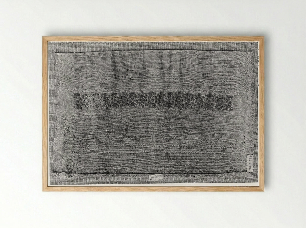 Untitled (Textile Fragment, Linen) - Fine Art Print - Framed Print Wood